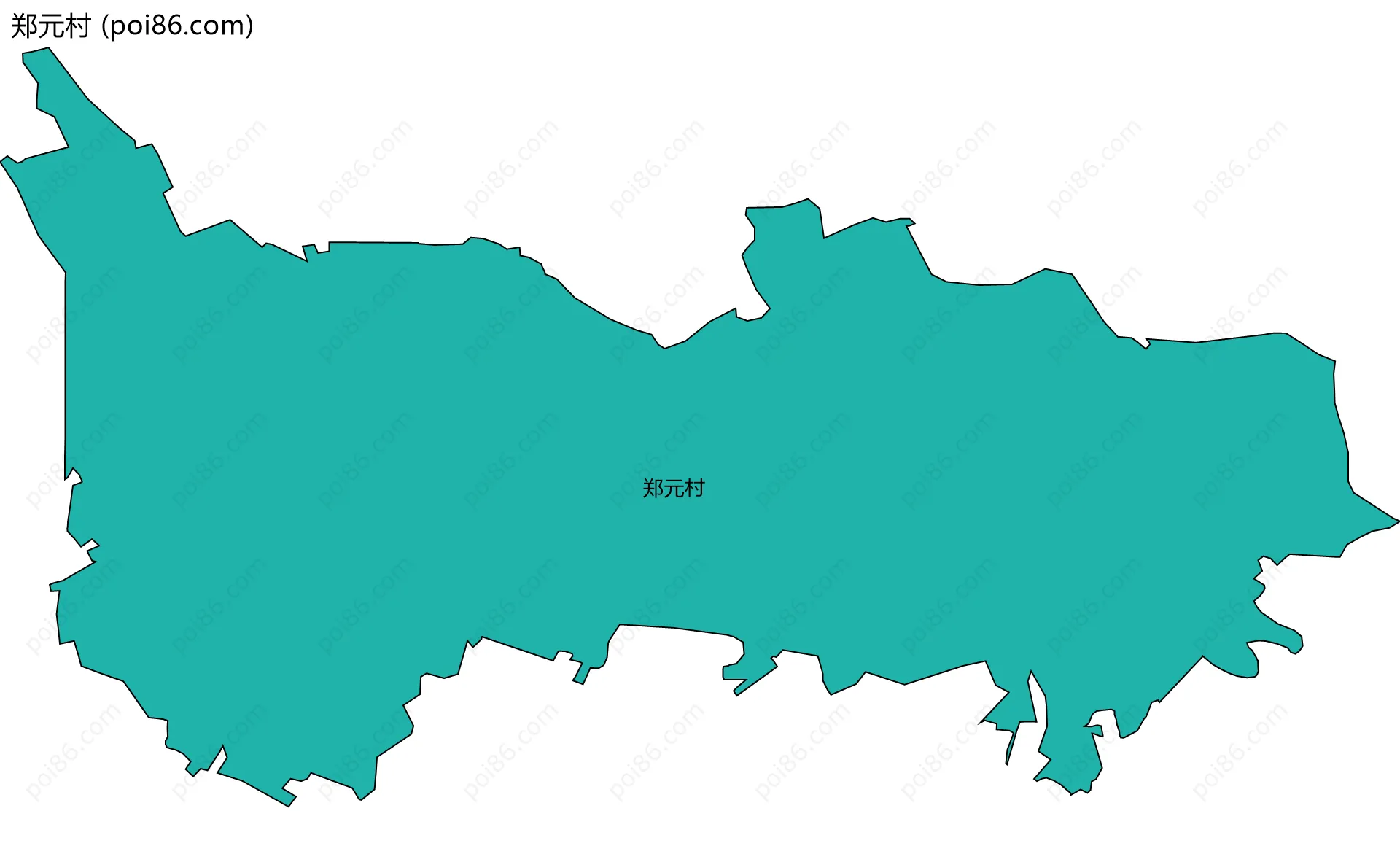 郑元村边界地图