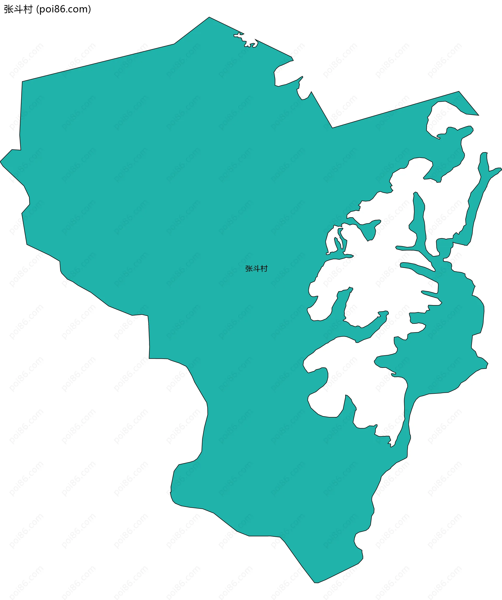 张斗村边界地图
