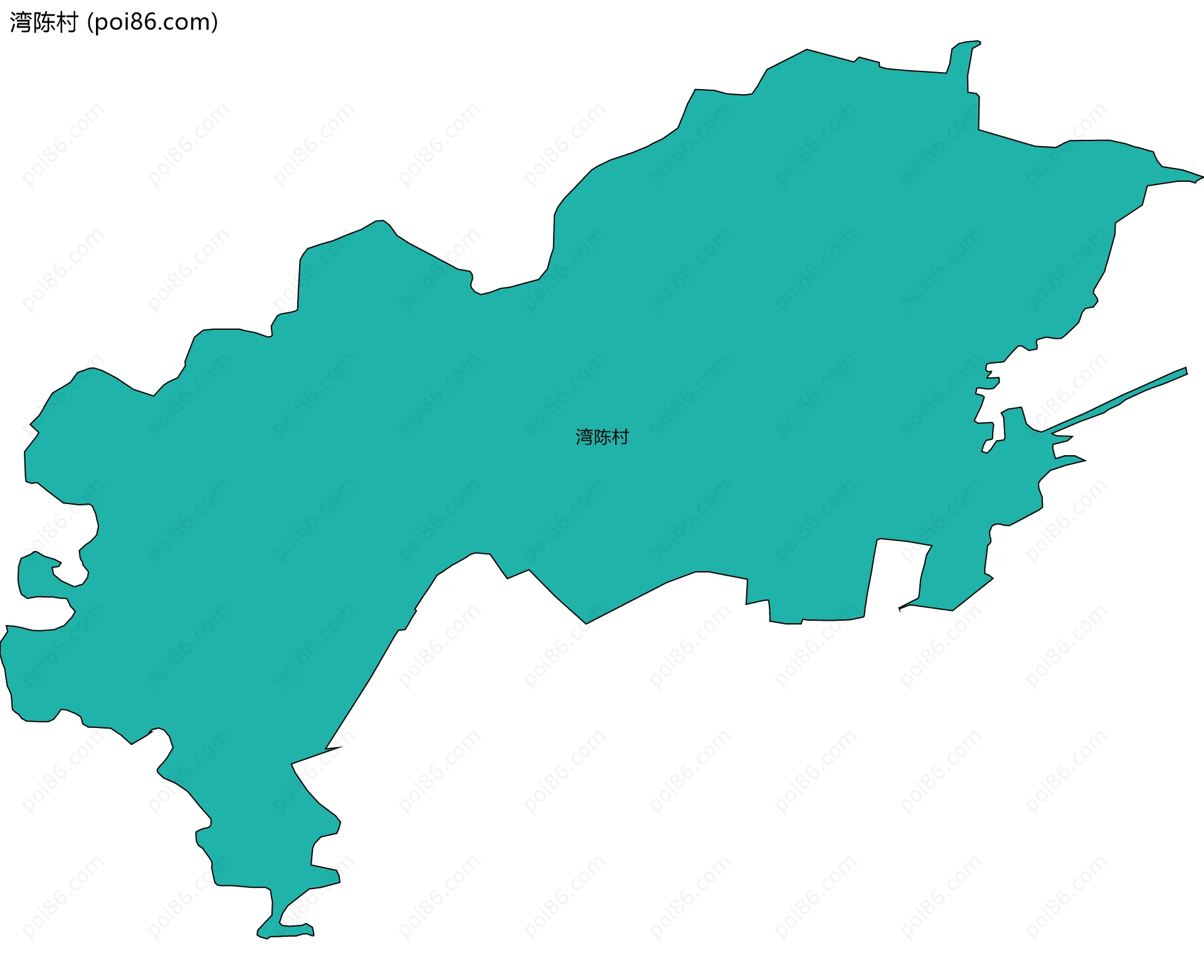 湾陈村边界地图