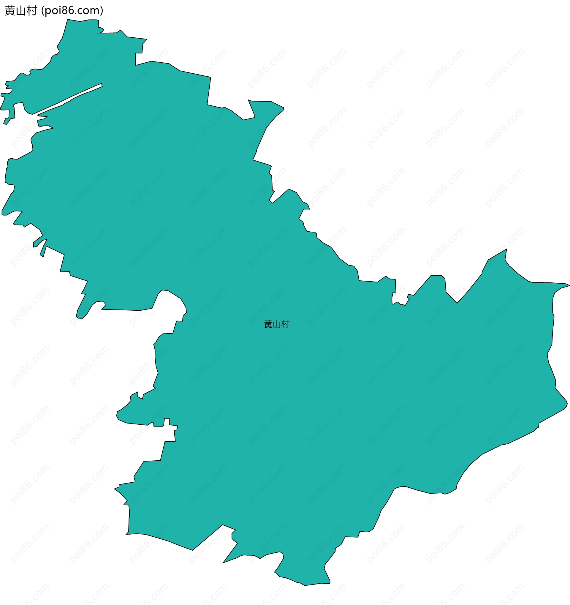 黄山村边界地图