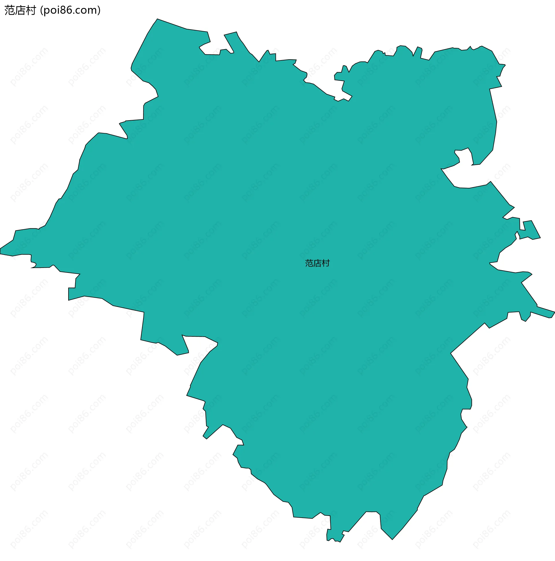 范店村边界地图