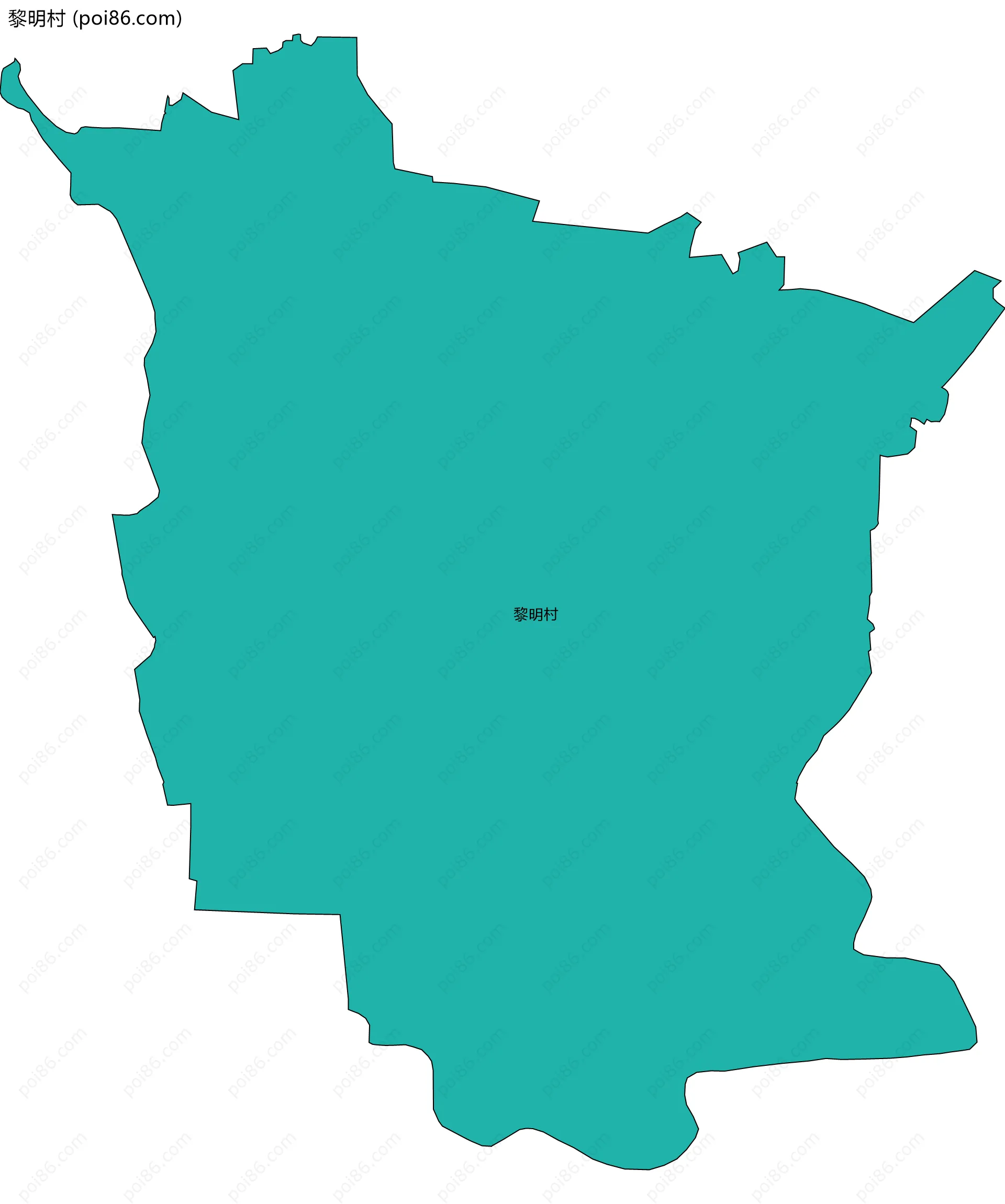 黎明村边界地图