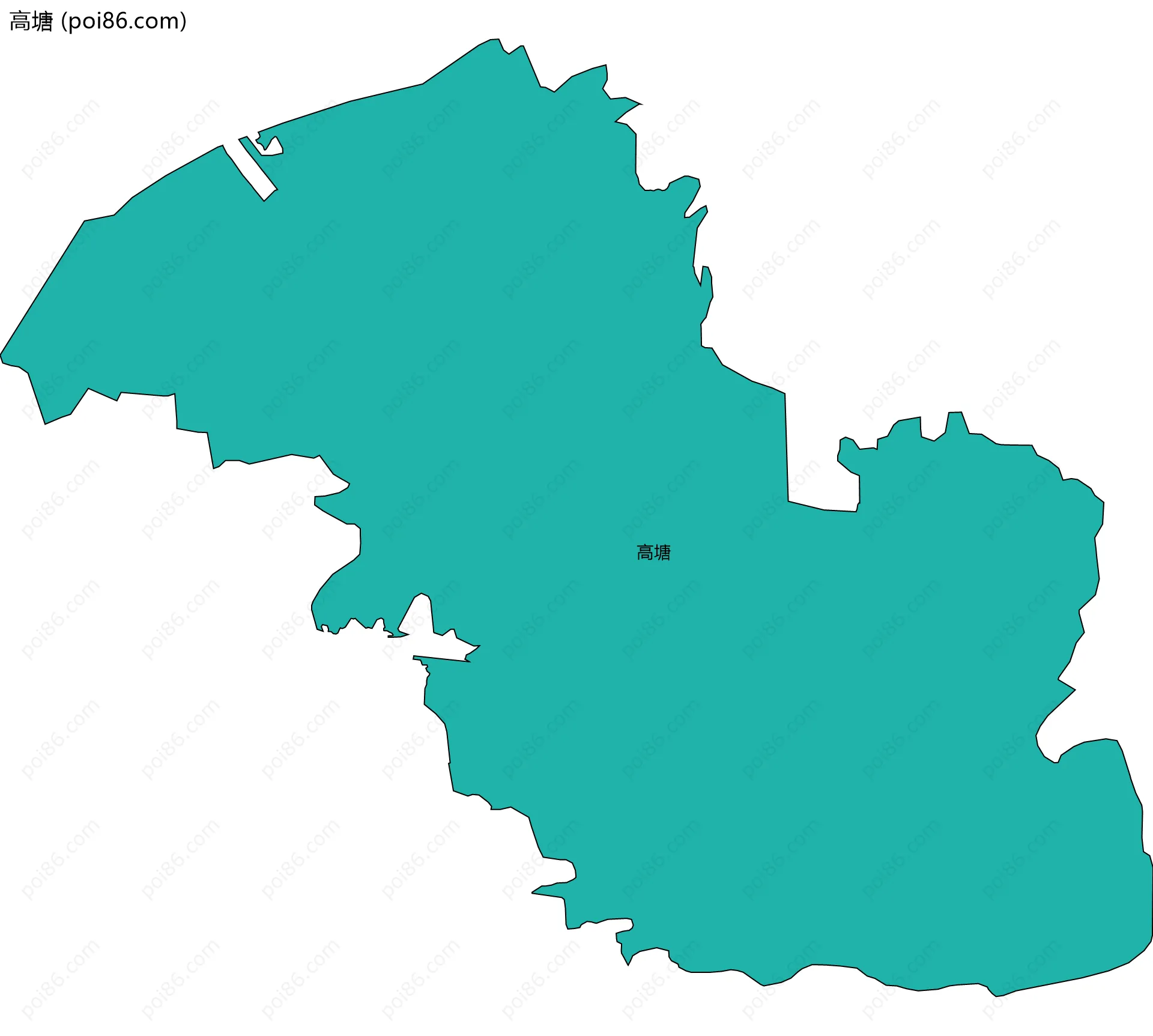 高塘边界地图