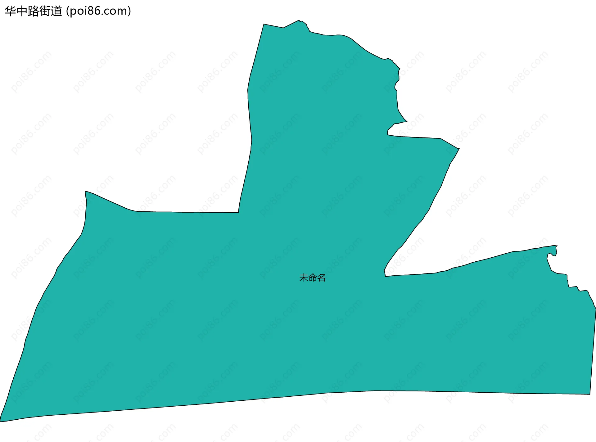 华中路街道边界地图(五级行政区划)