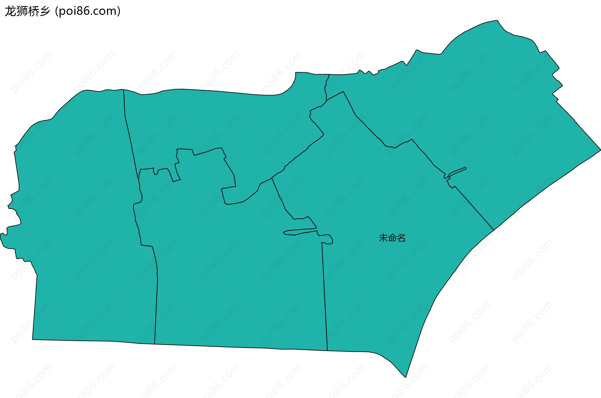 龙狮桥乡边界地图(五级行政区划)