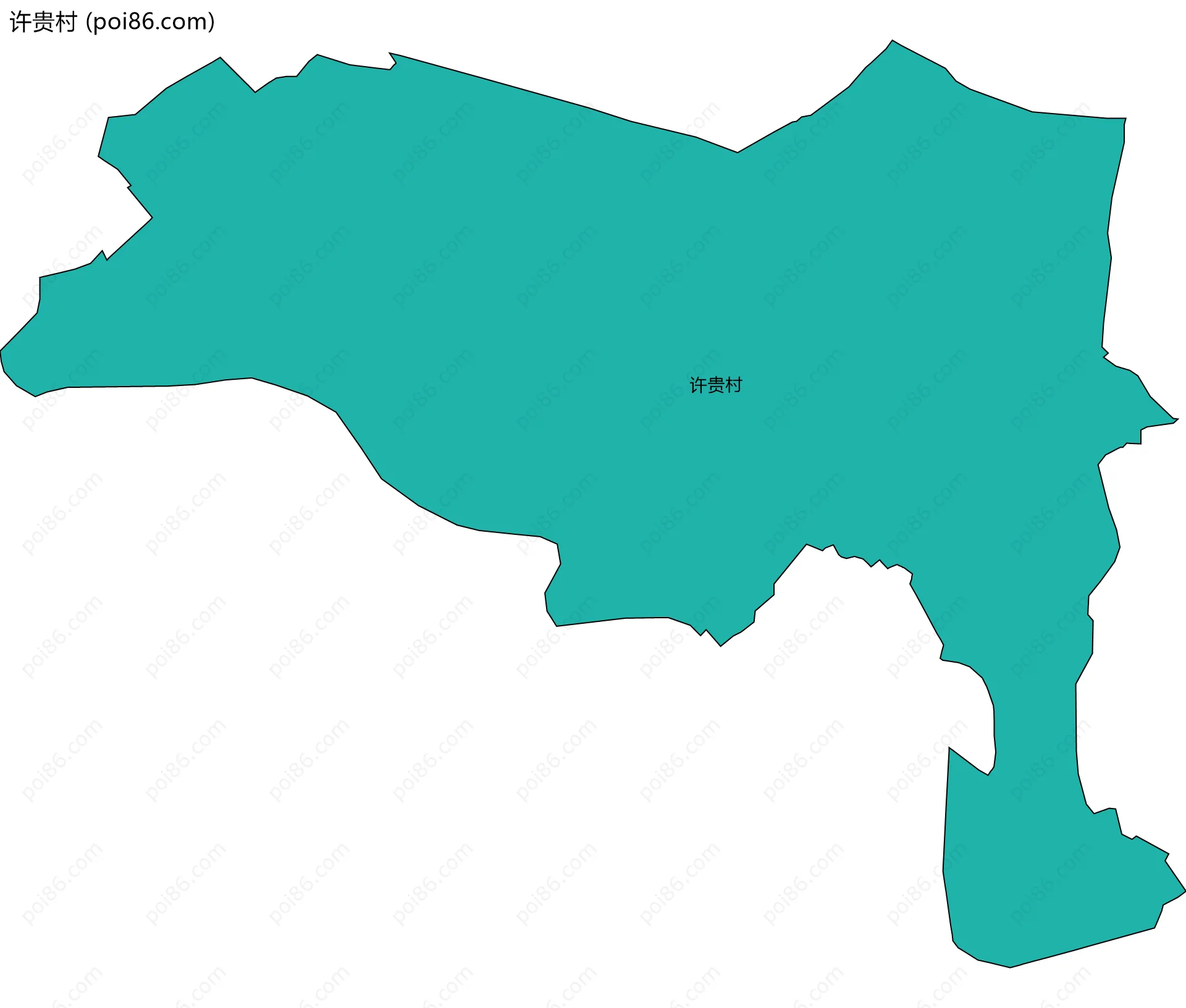 许贵村边界地图