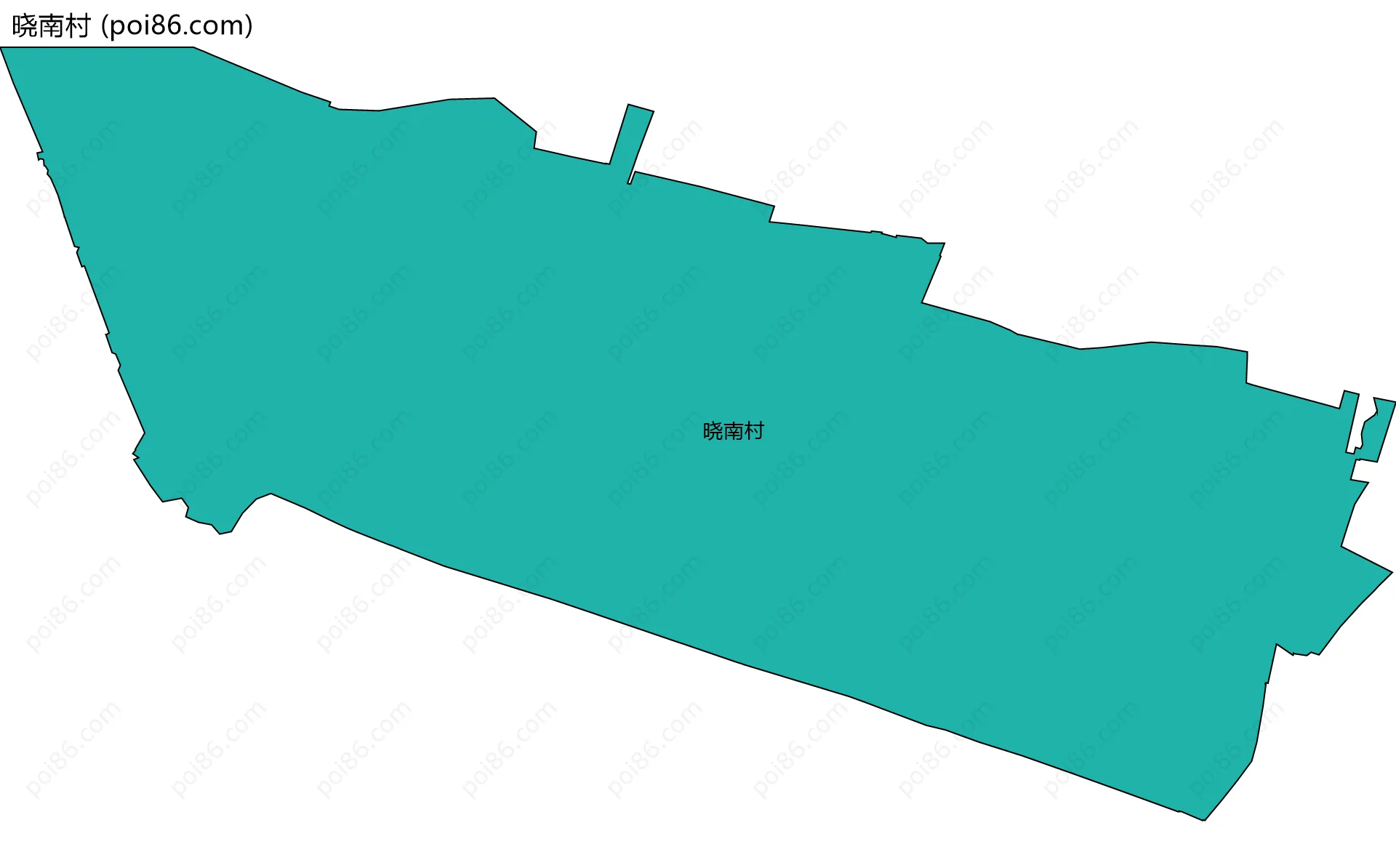 晓南村边界地图