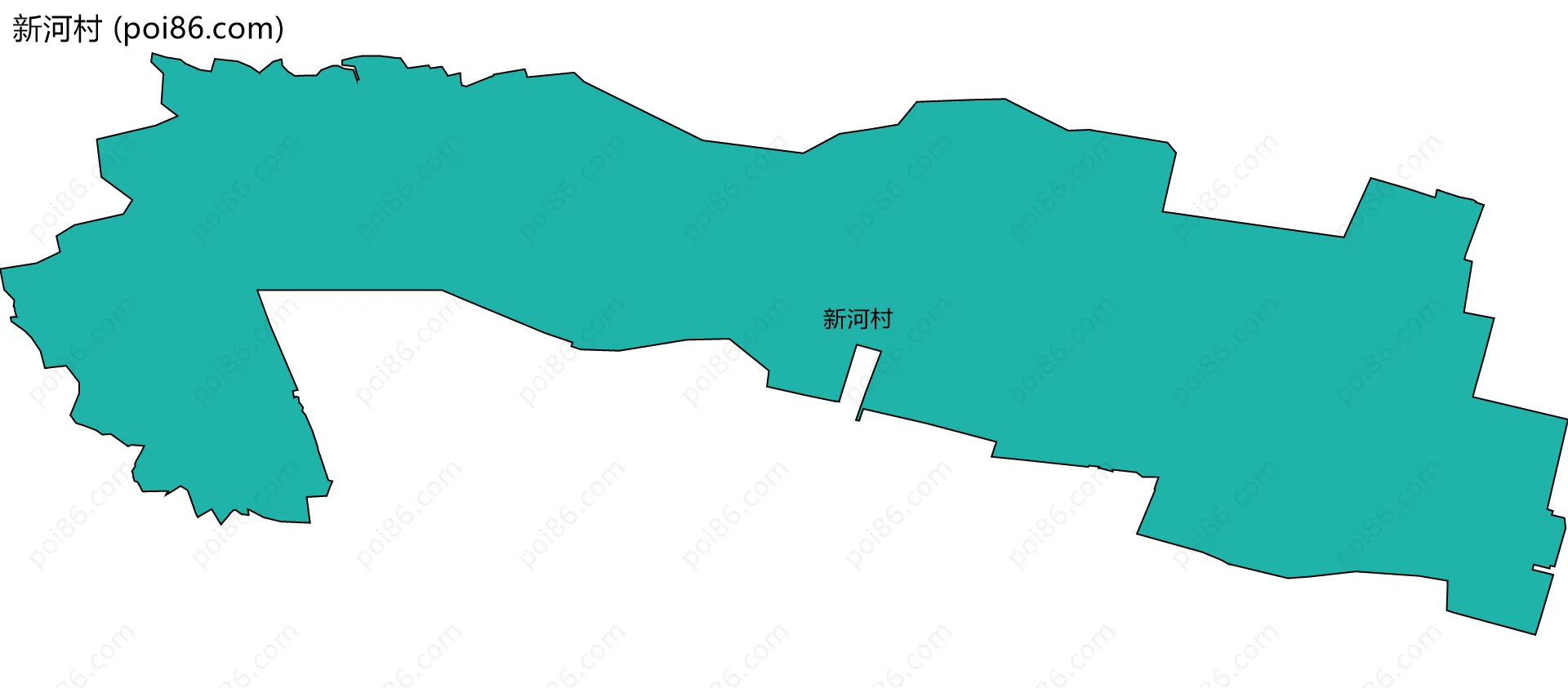 新河村边界地图