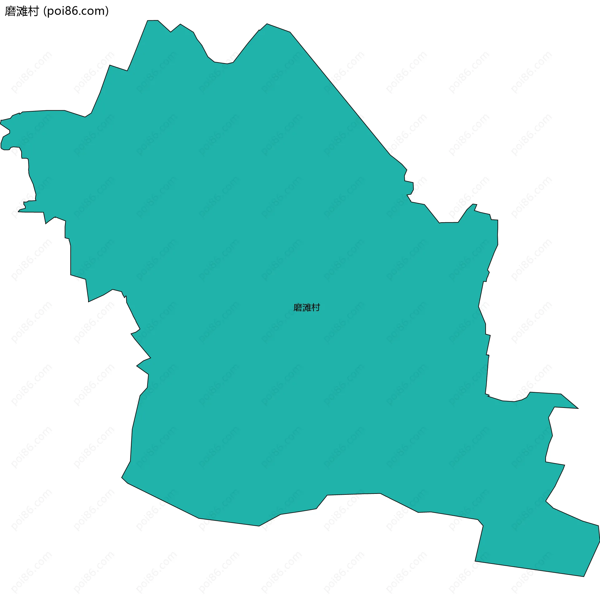 磨滩村边界地图