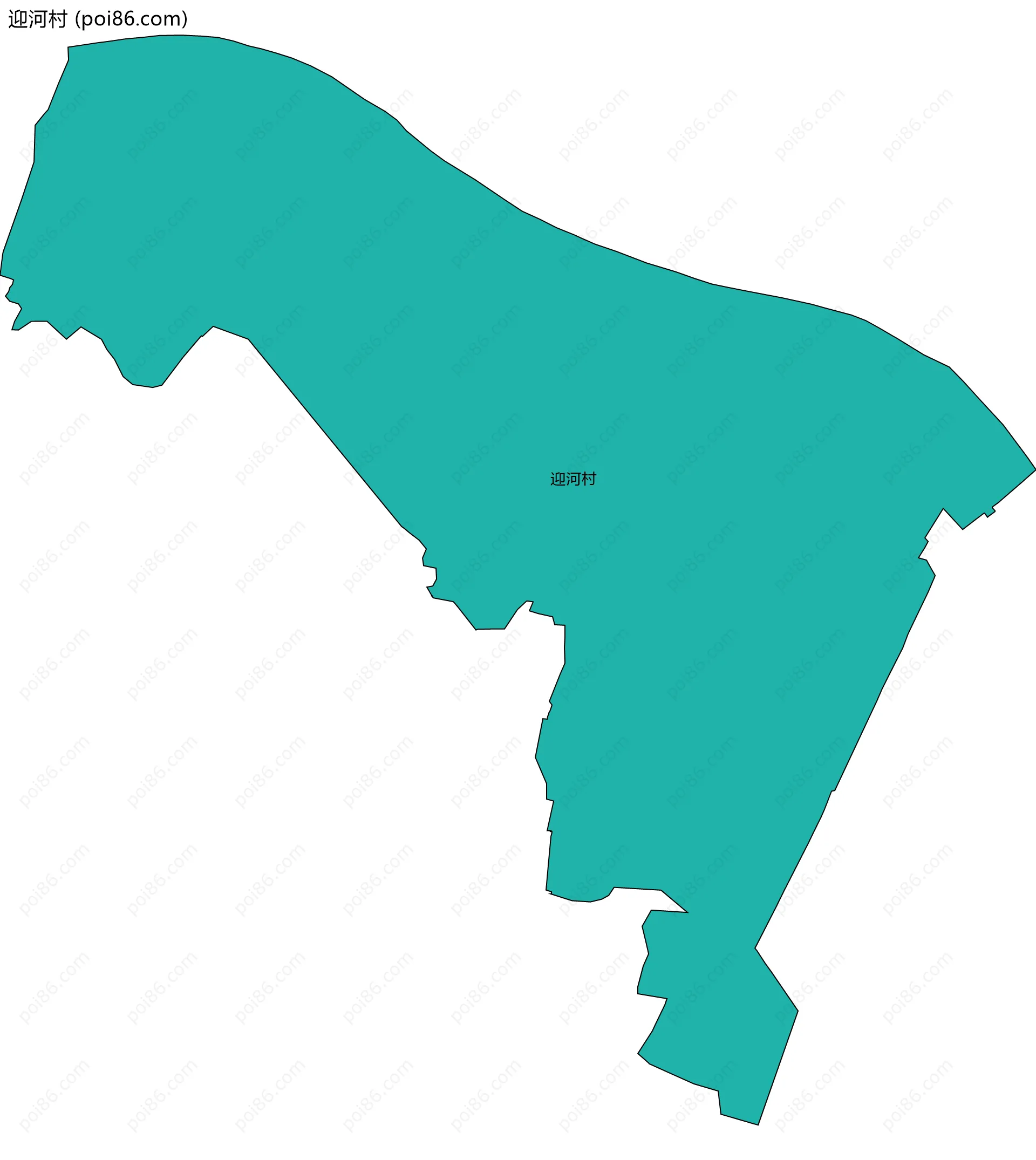 迎河村边界地图