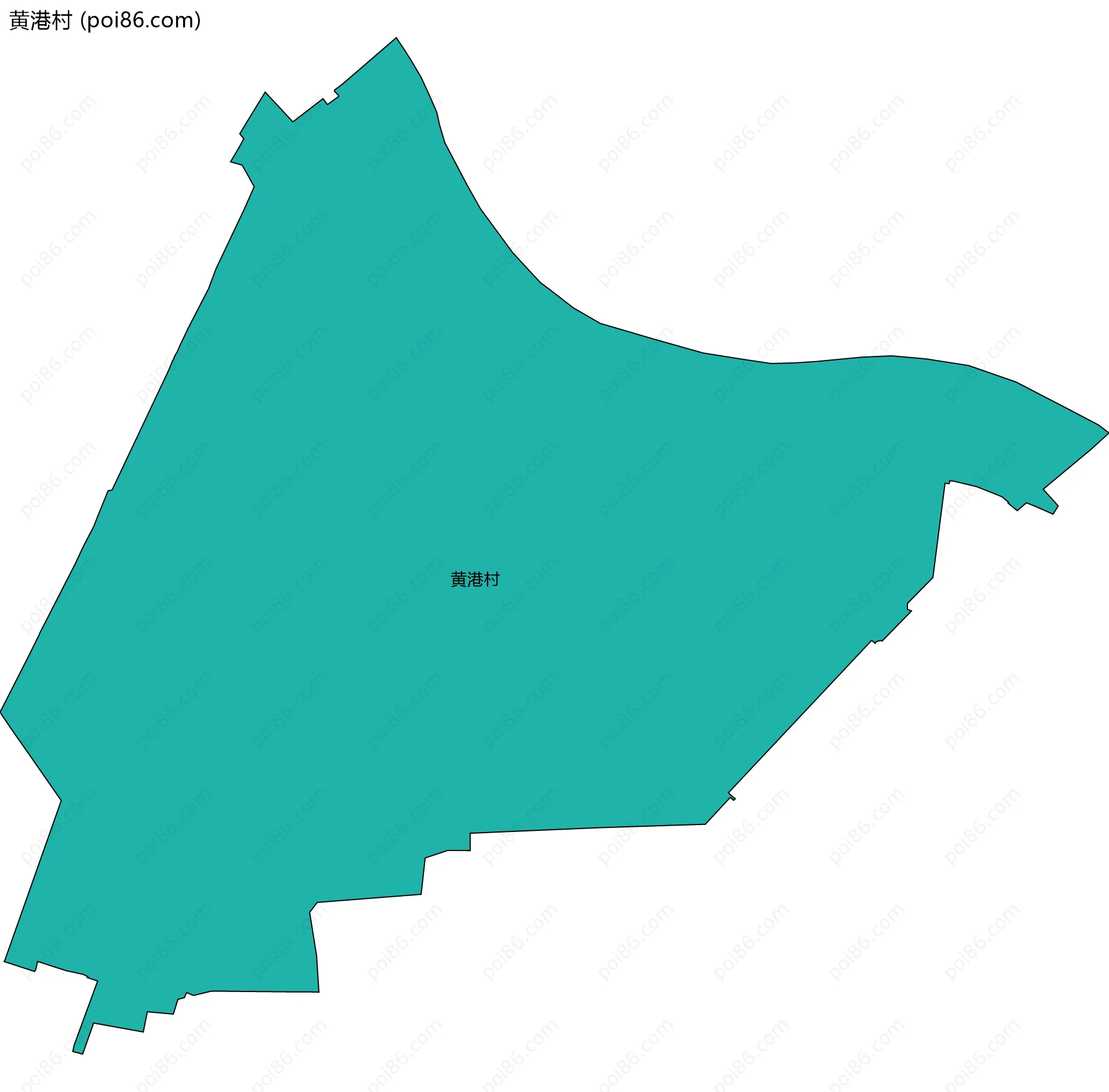 黄港村边界地图