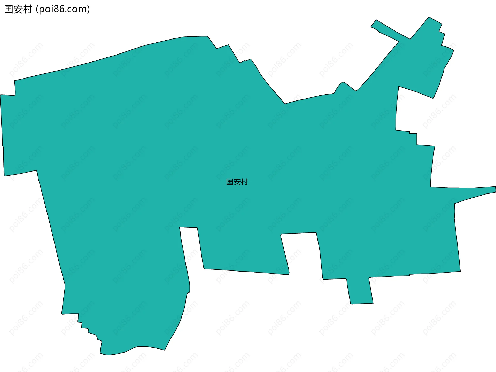 国安村边界地图