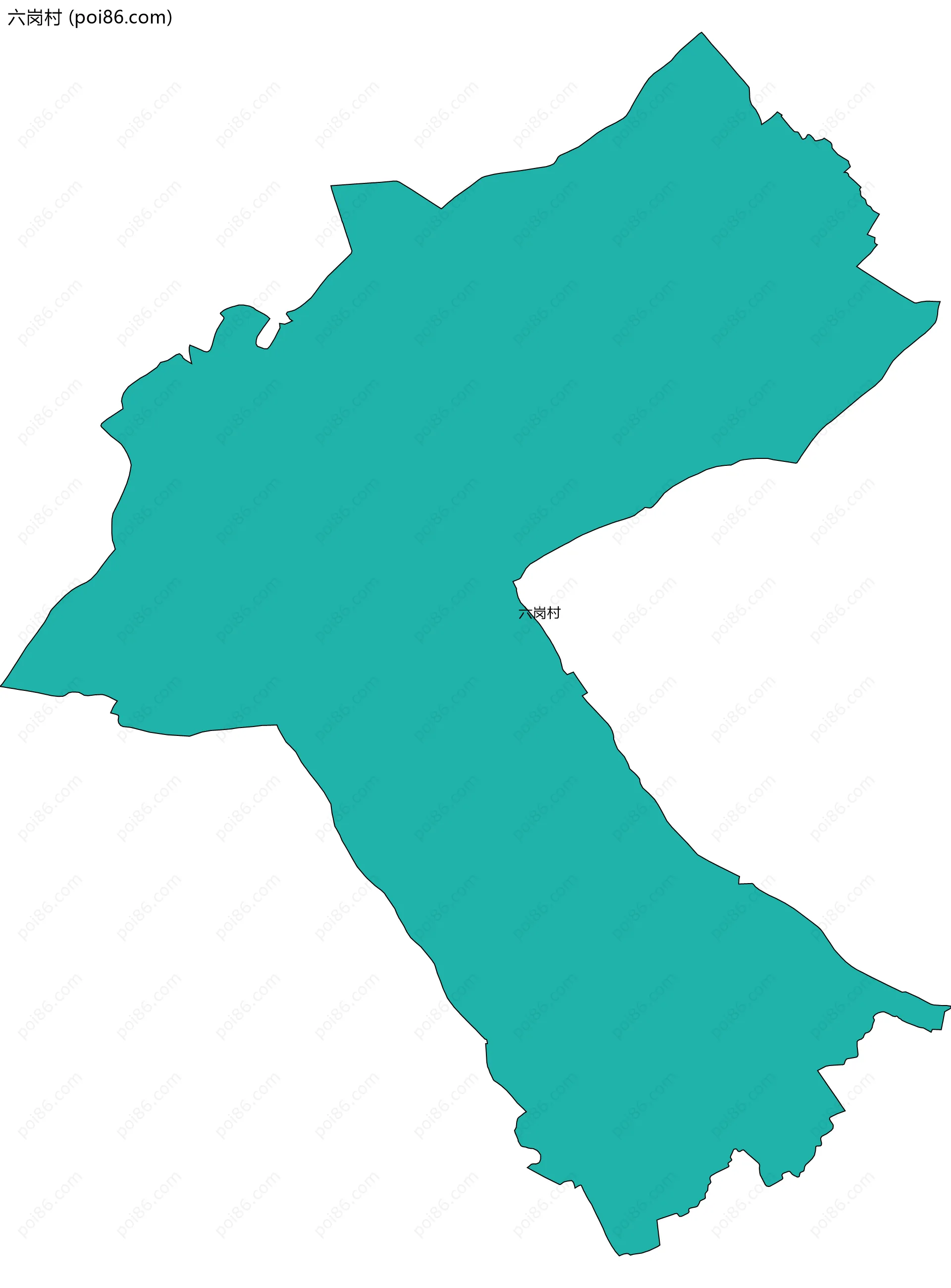 六岗村边界地图