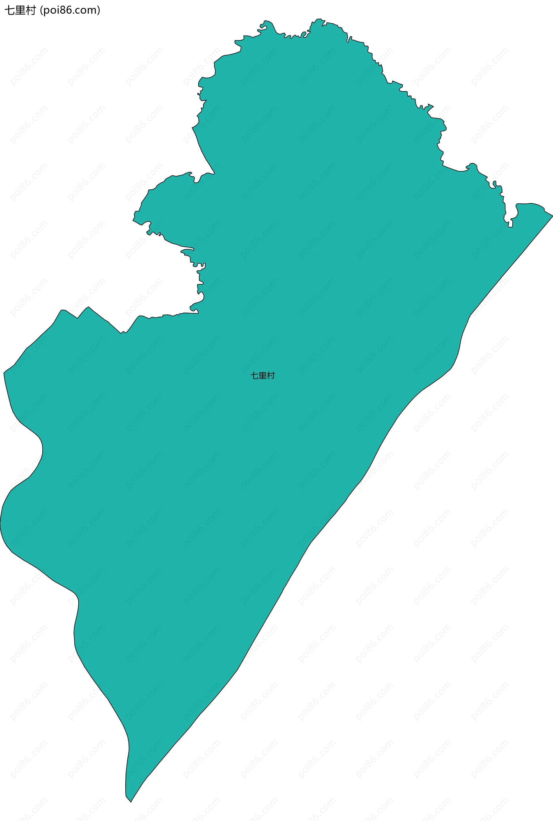七里村边界地图