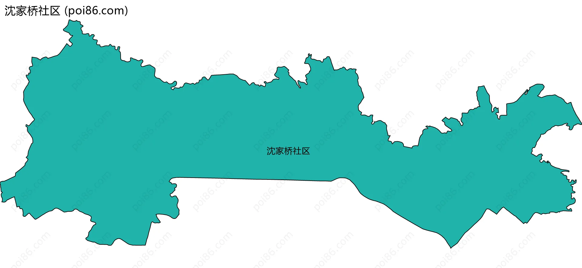 沈家桥社区边界地图