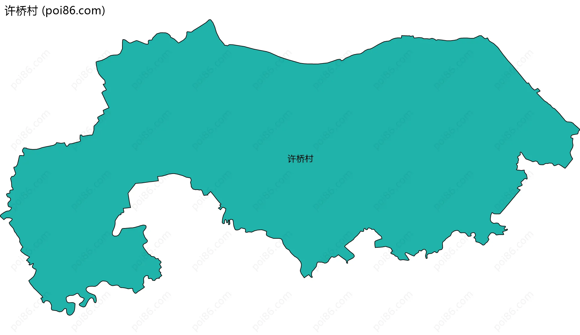 许桥村边界地图