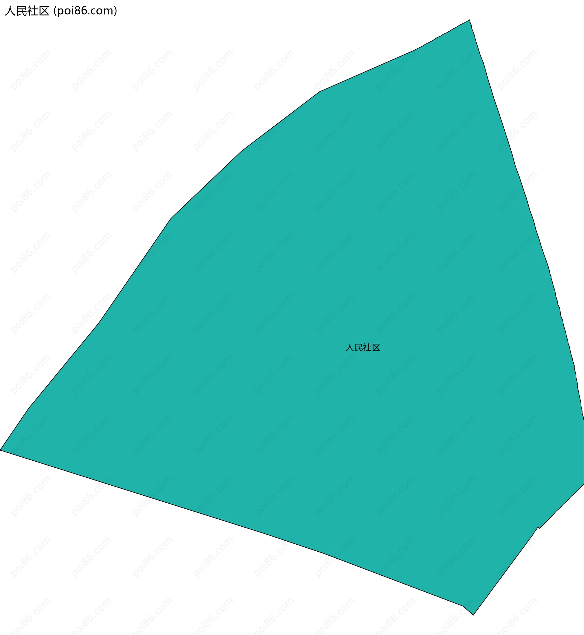 人民社区边界地图(五级行政区划)