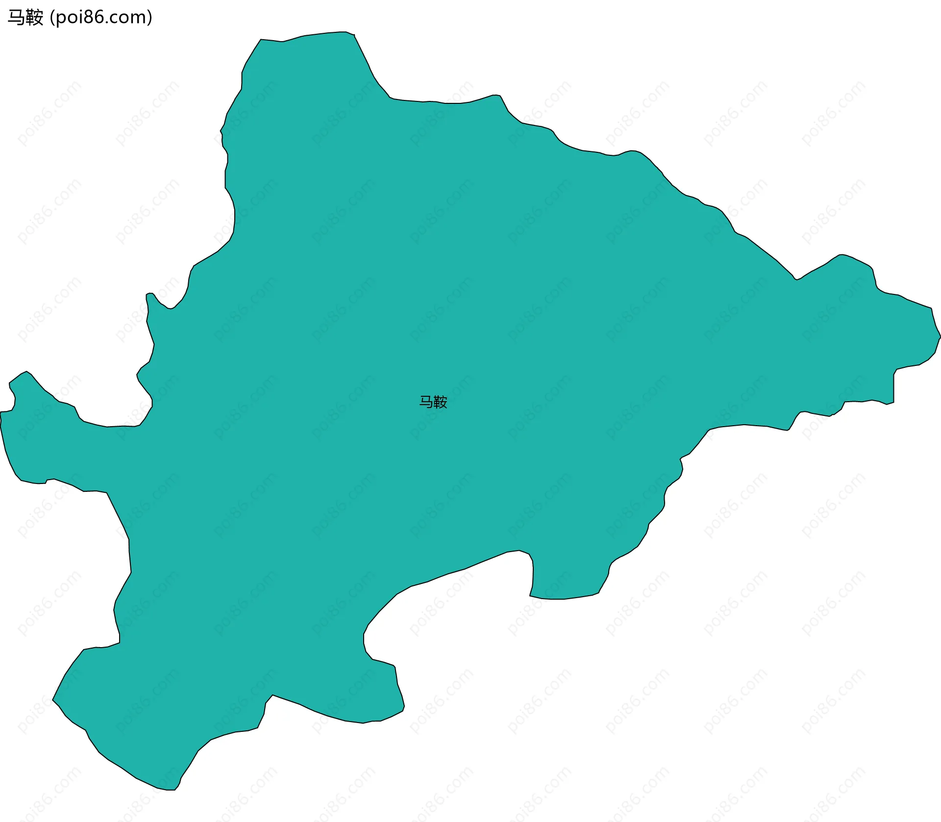 马鞍边界地图