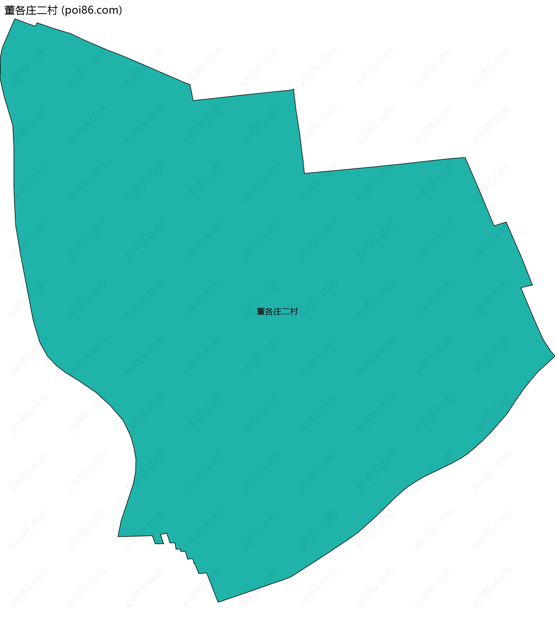 董各庄二村边界地图