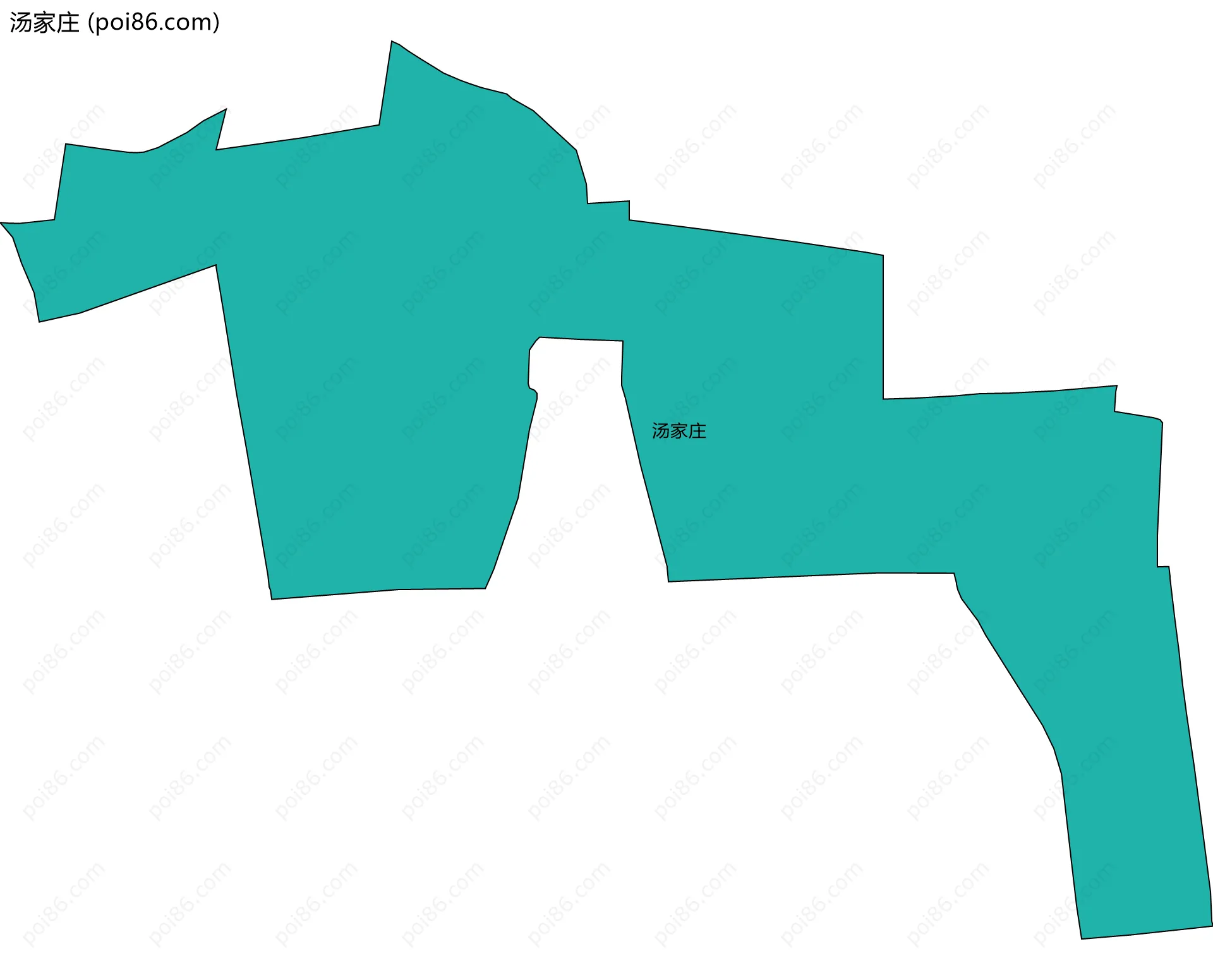 汤家庄边界地图