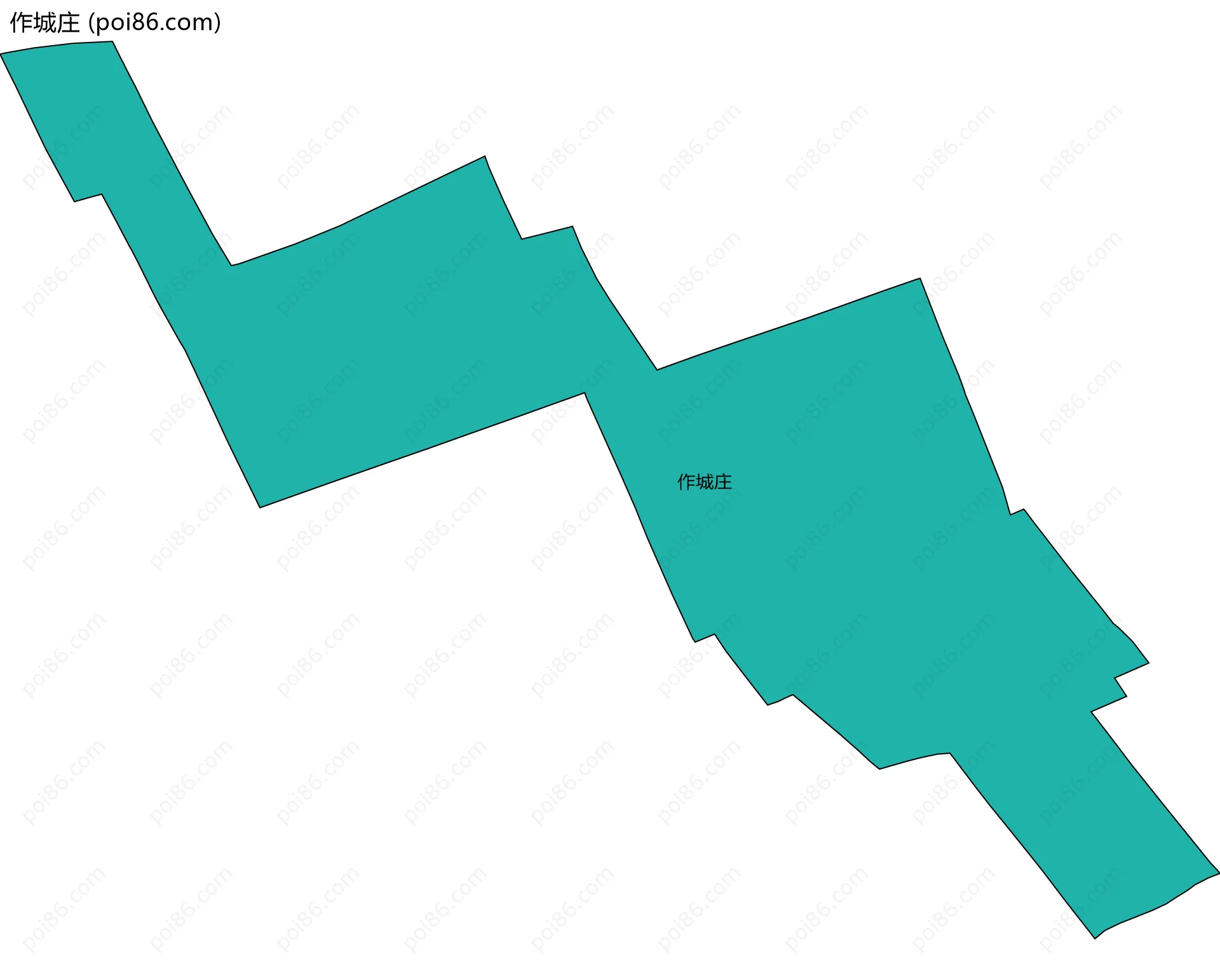 作城庄边界地图
