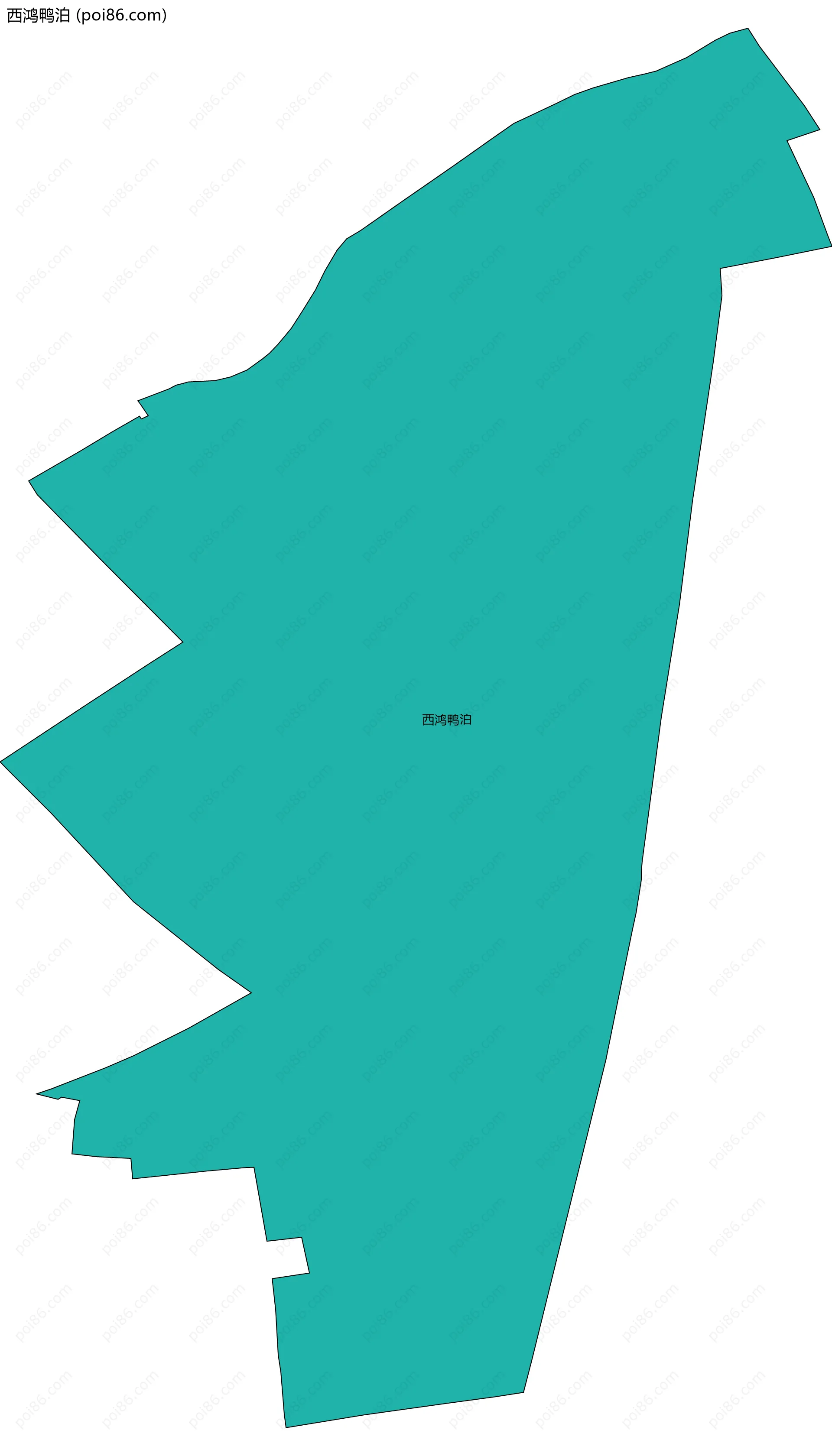 西鸿鸭泊边界地图