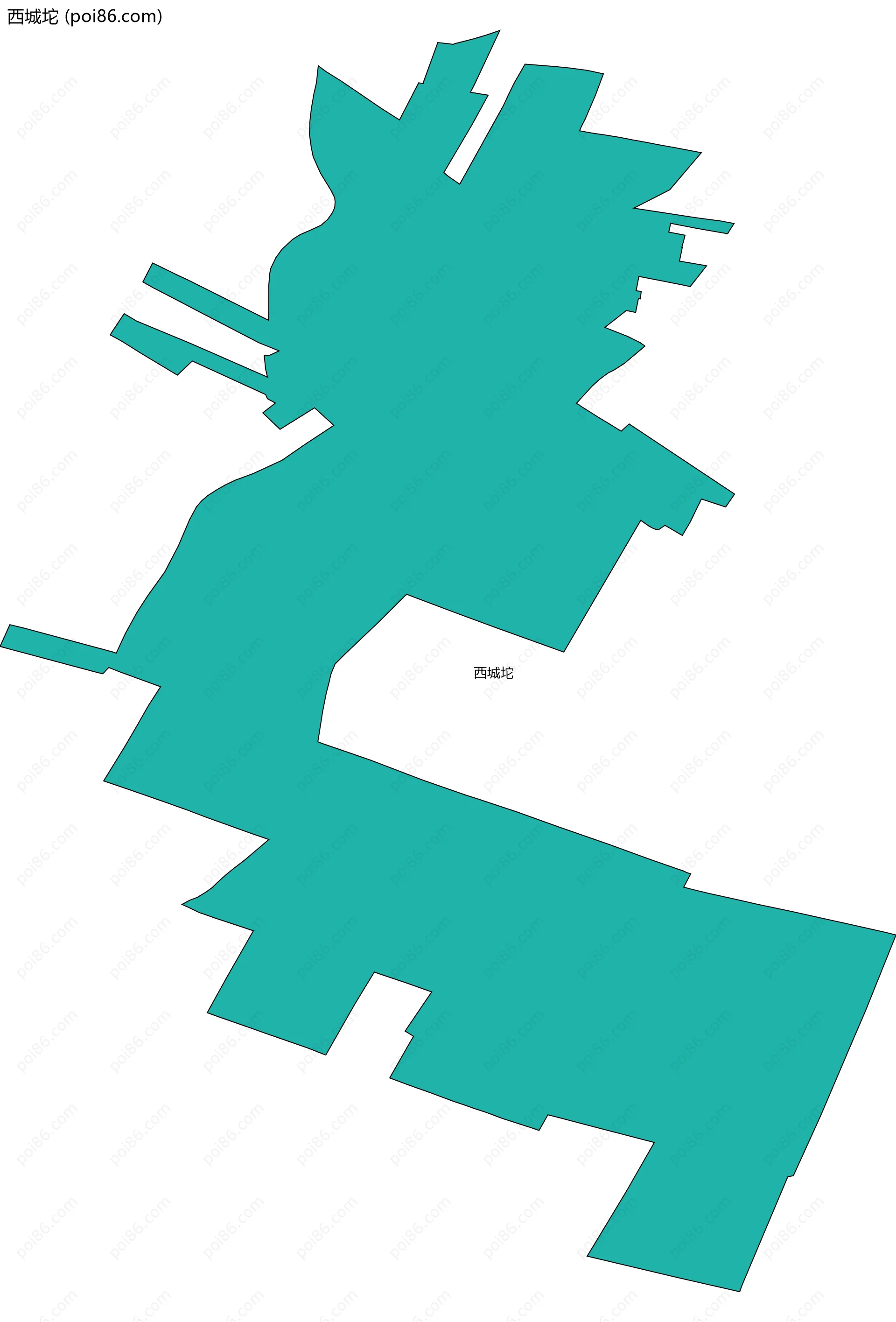 西城坨边界地图