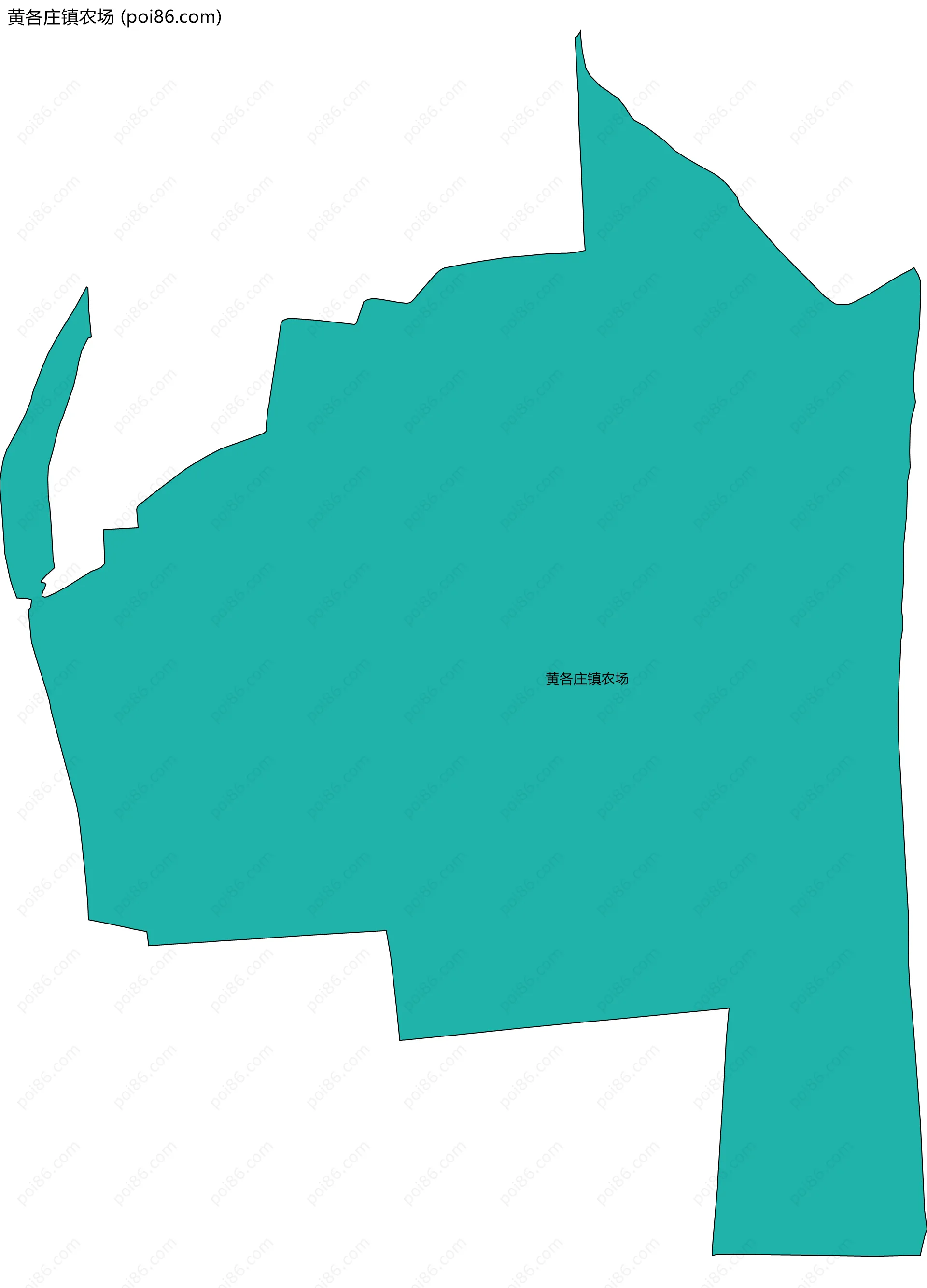 黄各庄镇农场边界地图