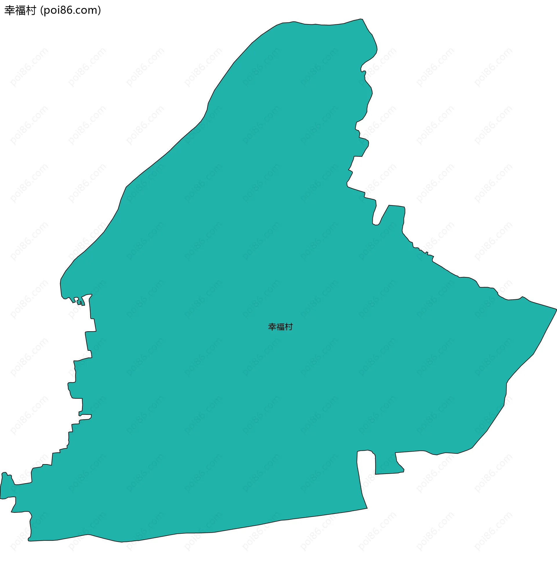 幸福村边界地图