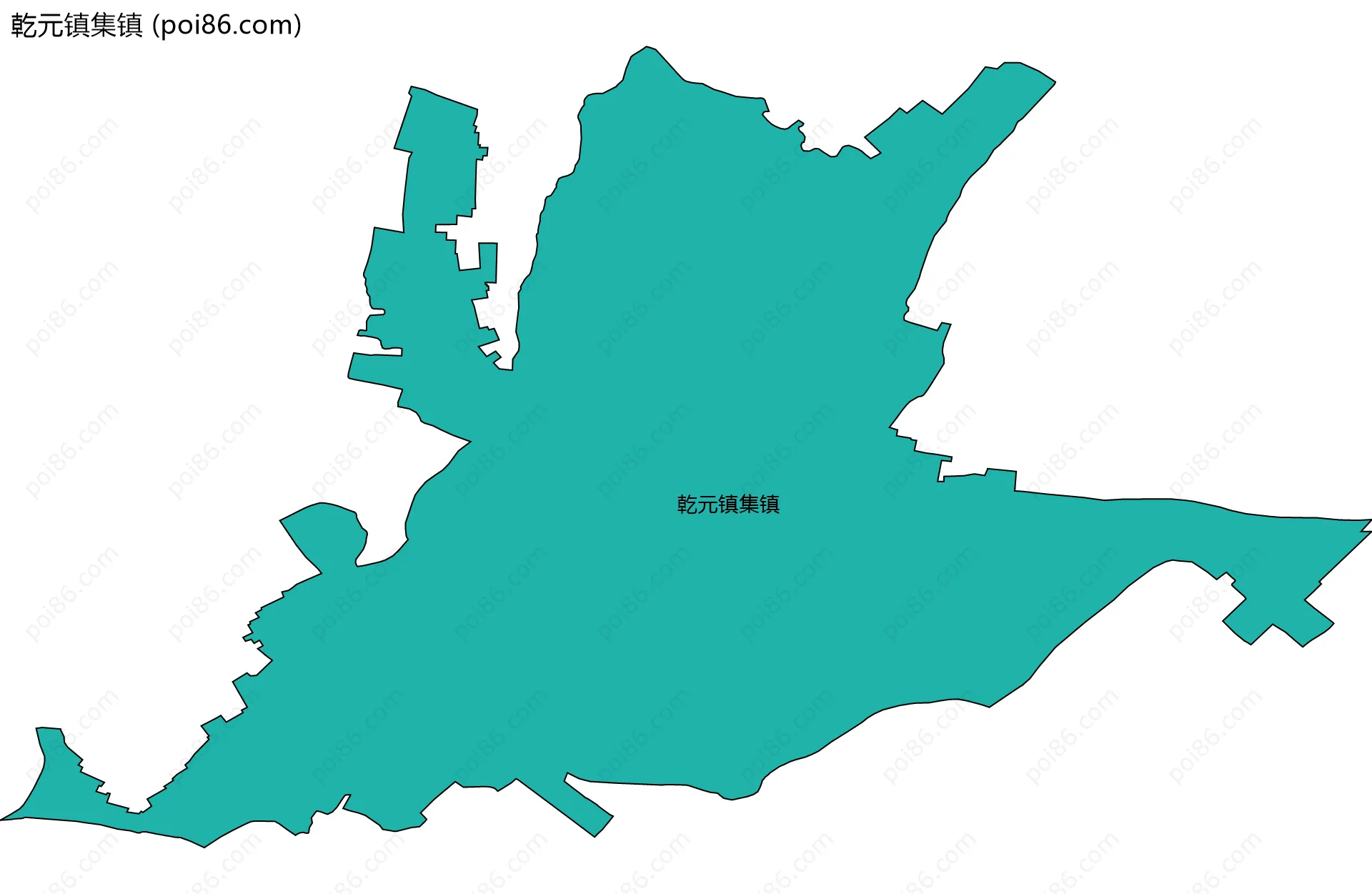 乾元镇集镇边界地图
