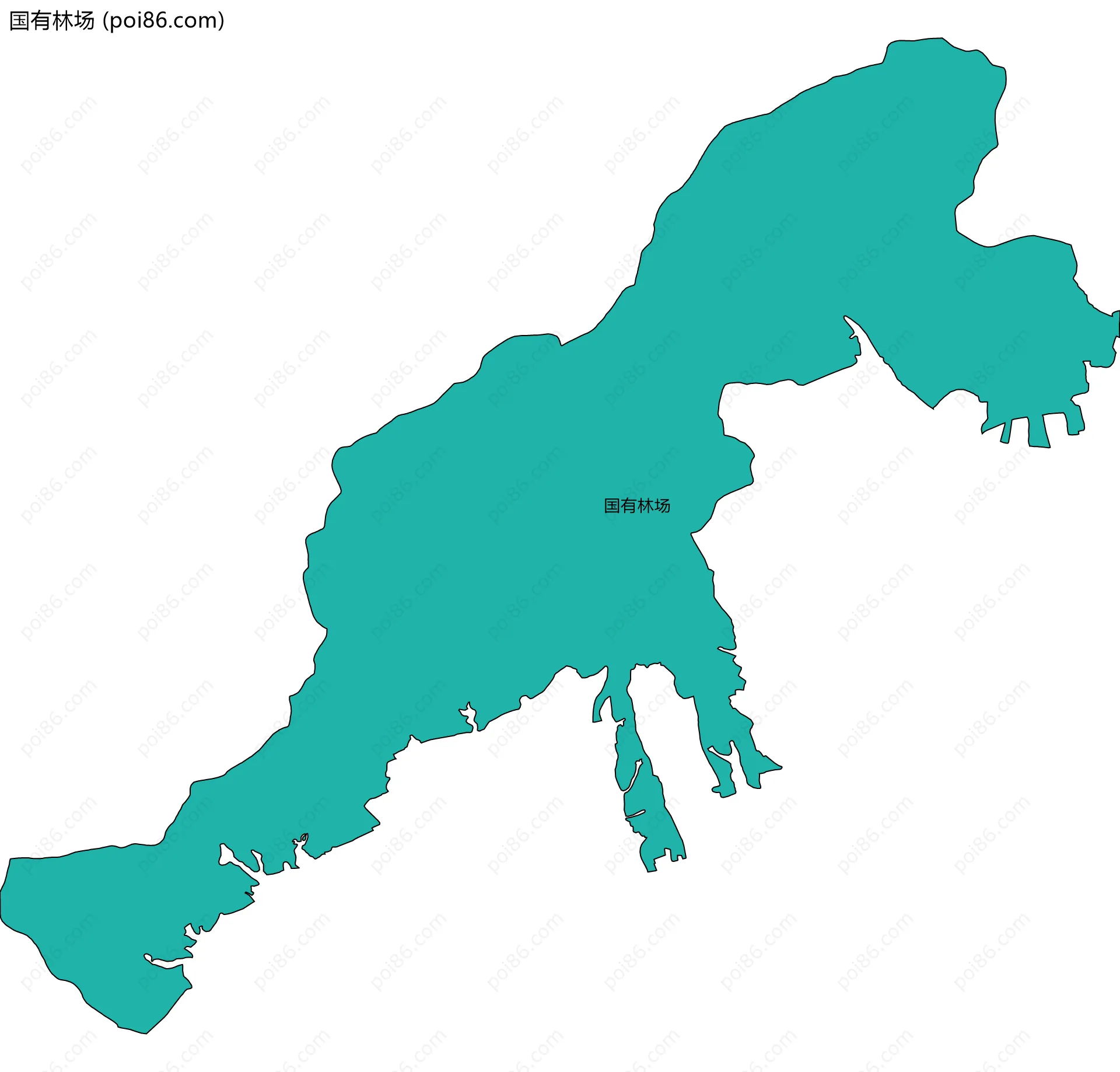 国有林场边界地图(五级行政区划)
