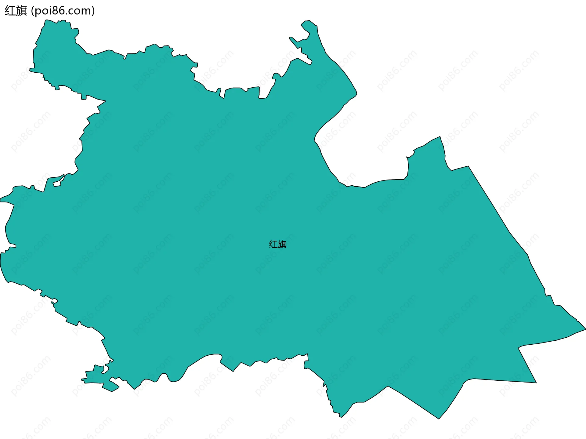 红旗边界地图