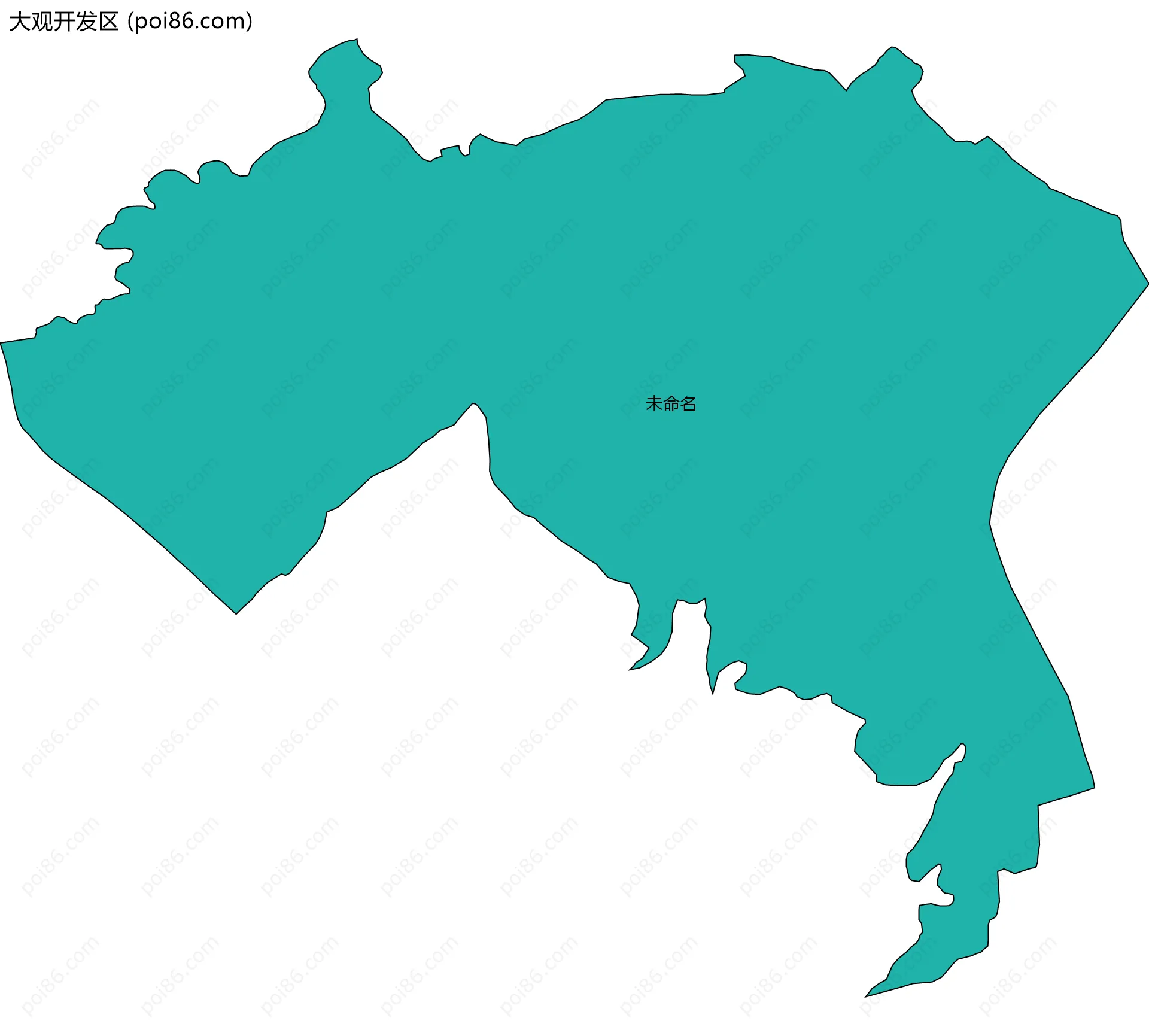 大观开发区边界地图(五级行政区划)