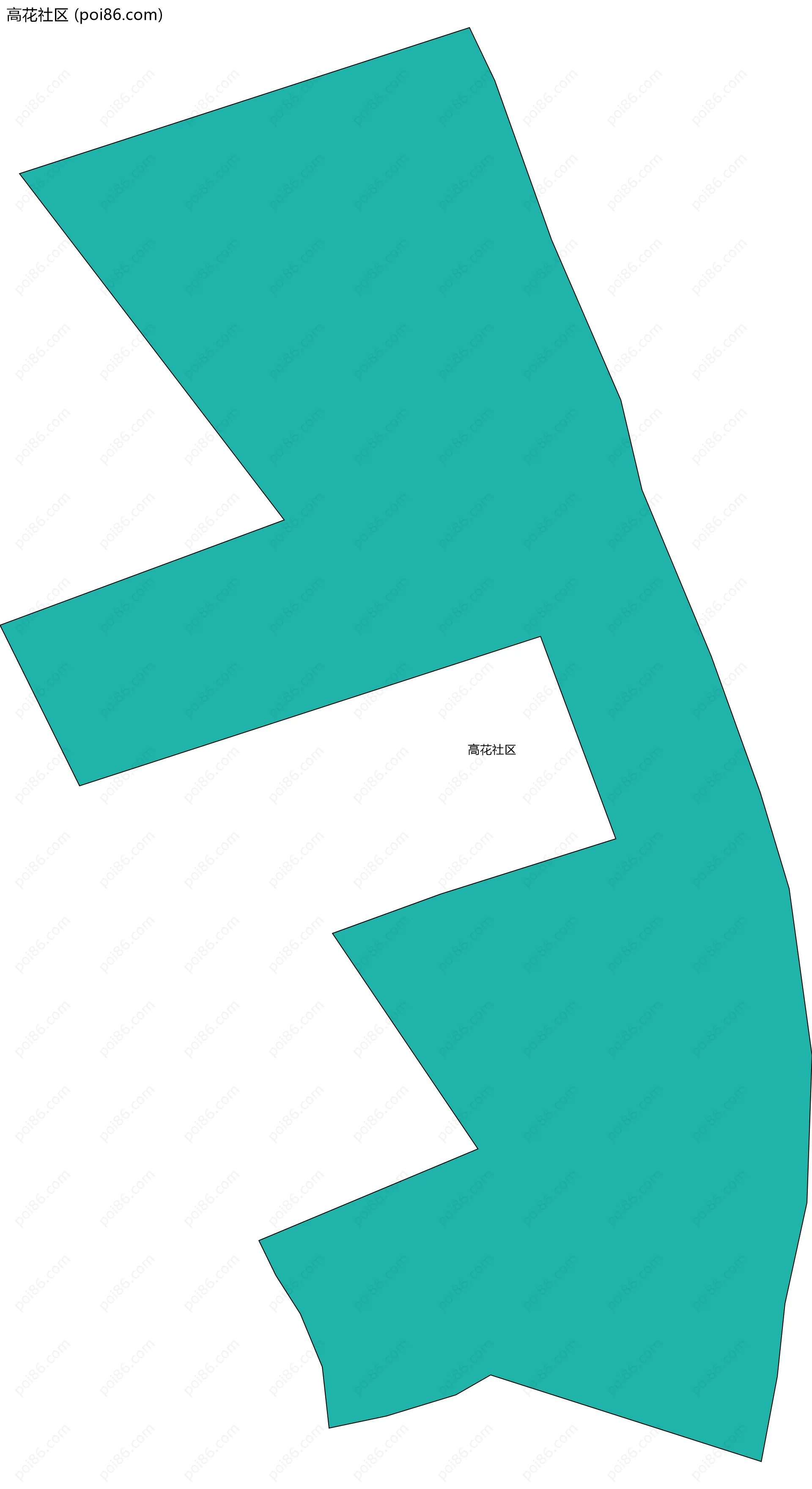 高花社区边界地图