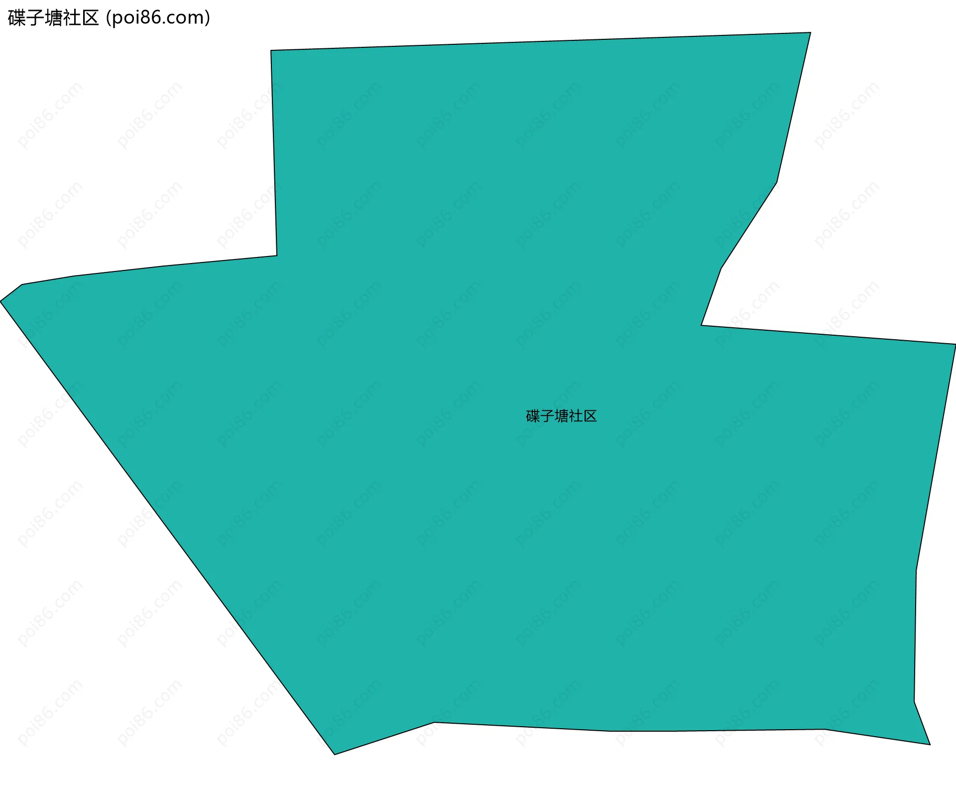 碟子塘社区边界地图