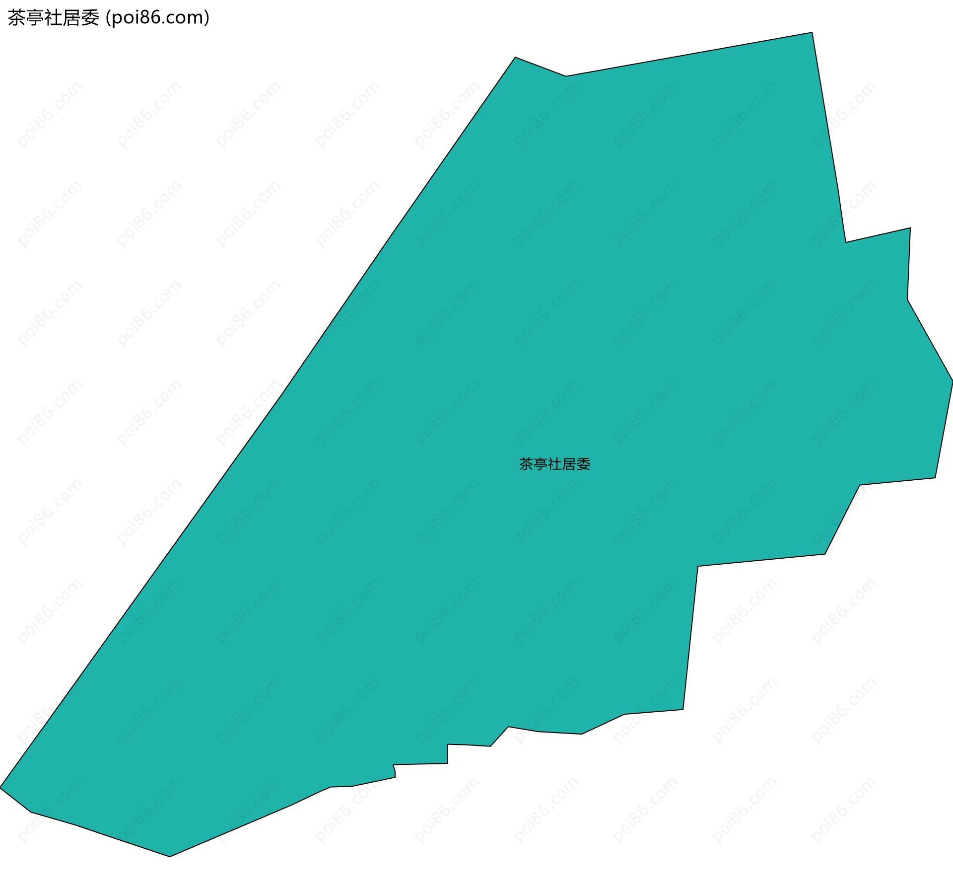 茶亭社居委边界地图