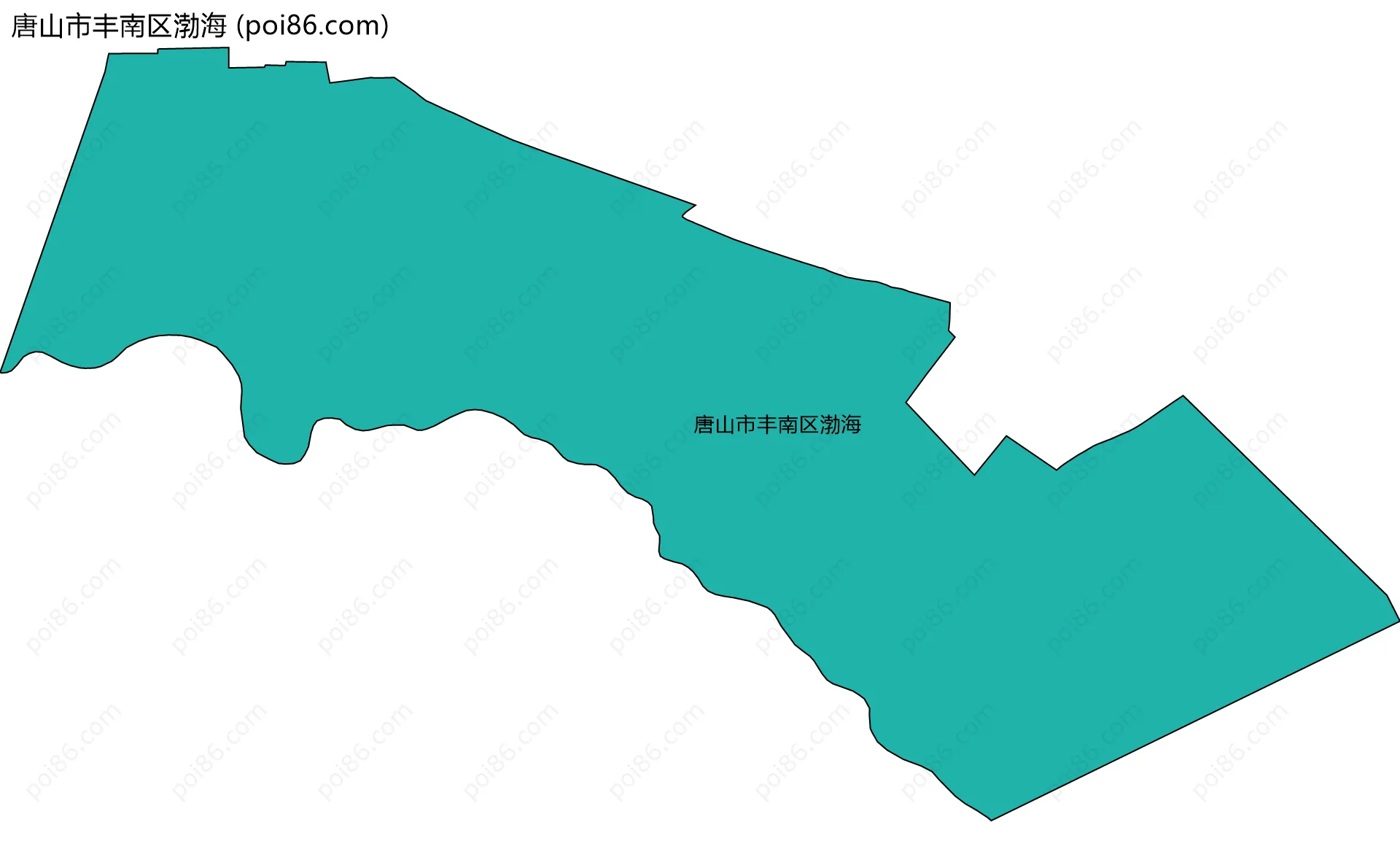 唐山市丰南区渤海边界地图(五级行政区划)