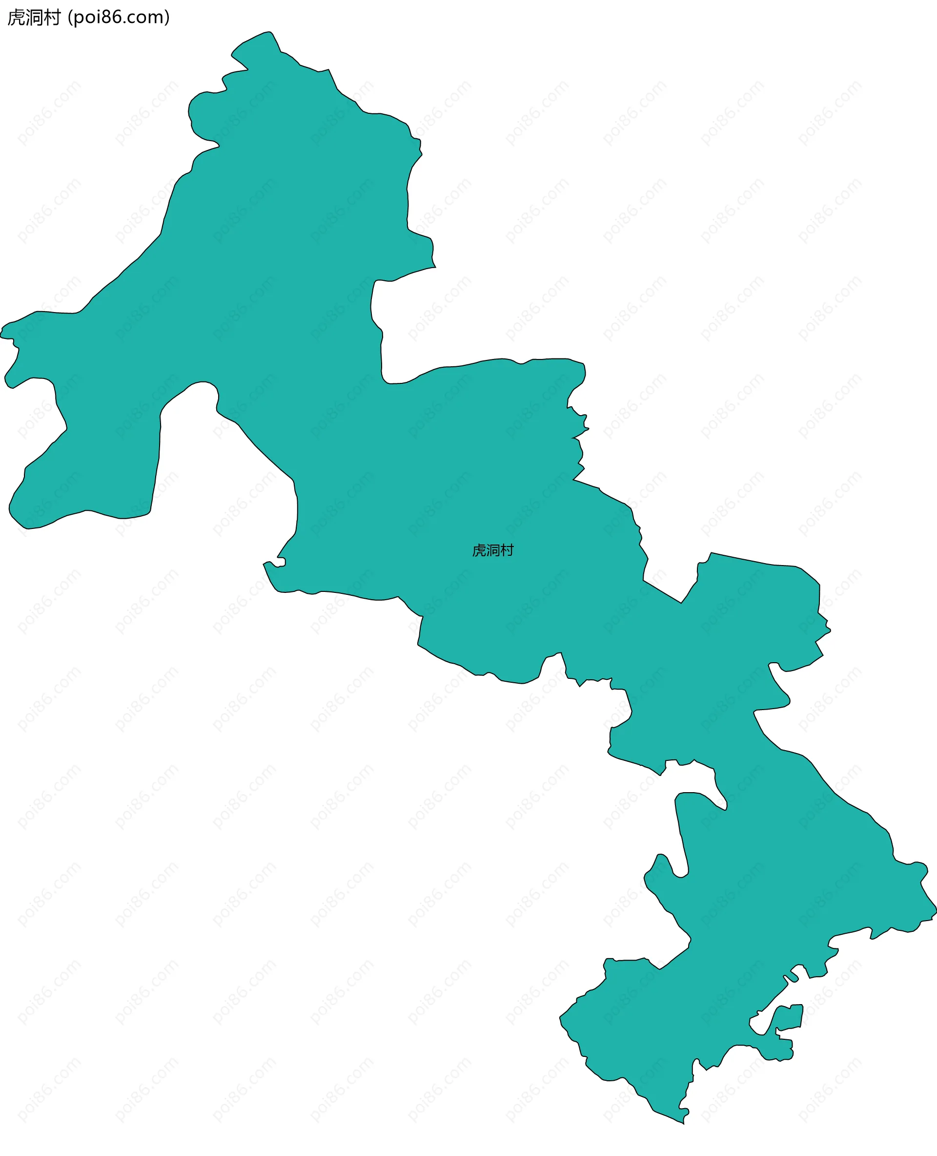 虎洞村边界地图