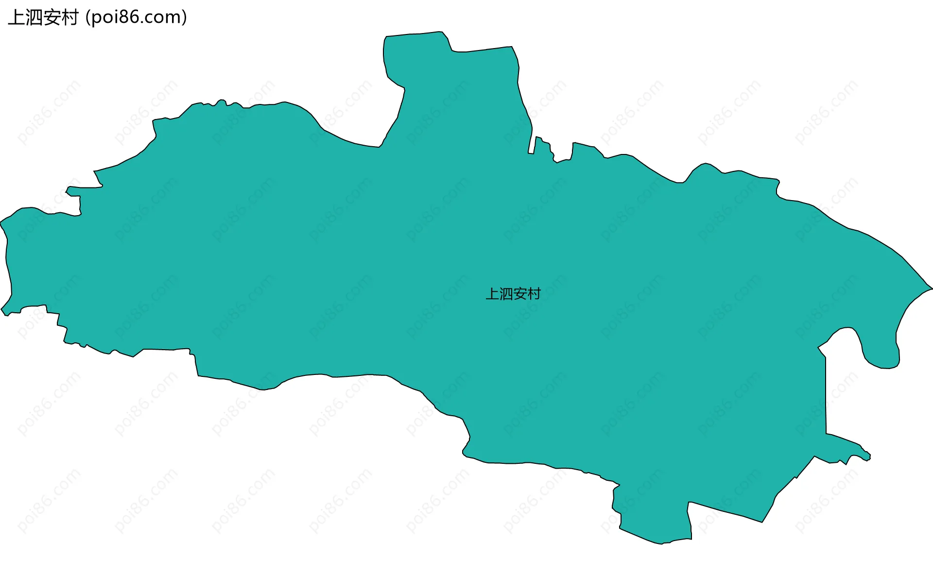 上泗安村边界地图
