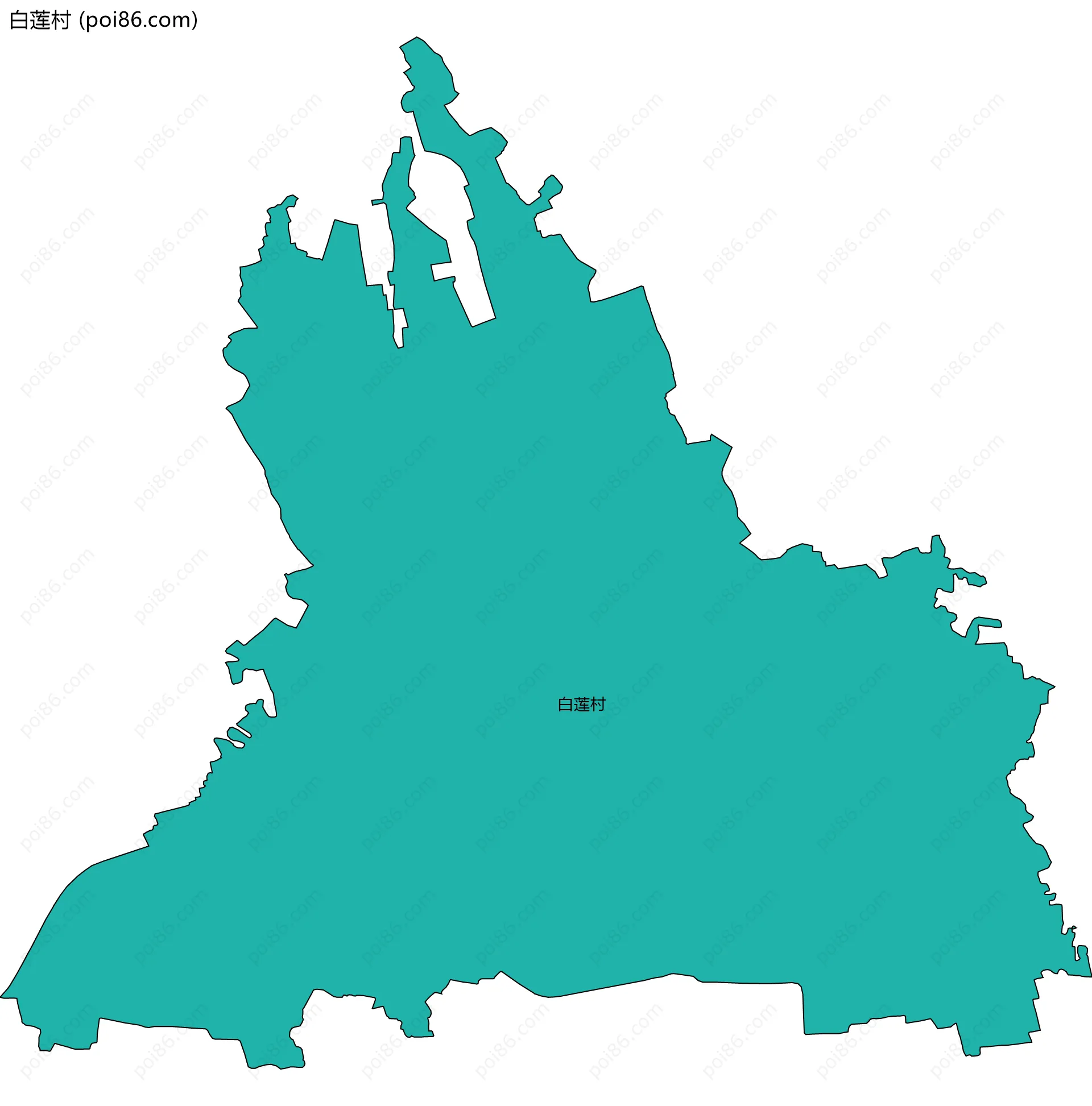 白莲村边界地图