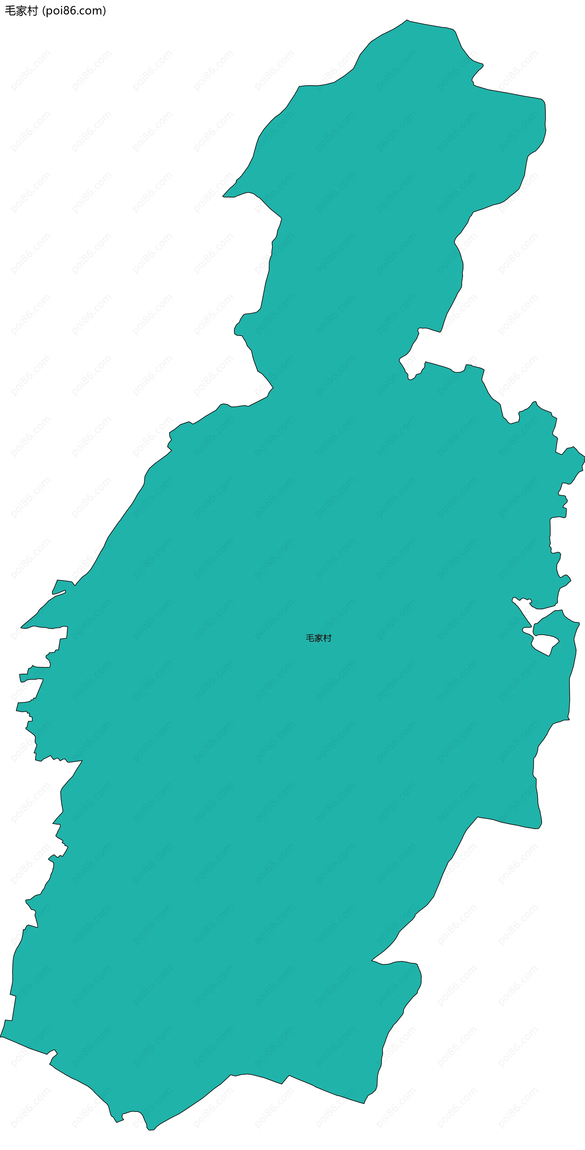 毛家村边界地图