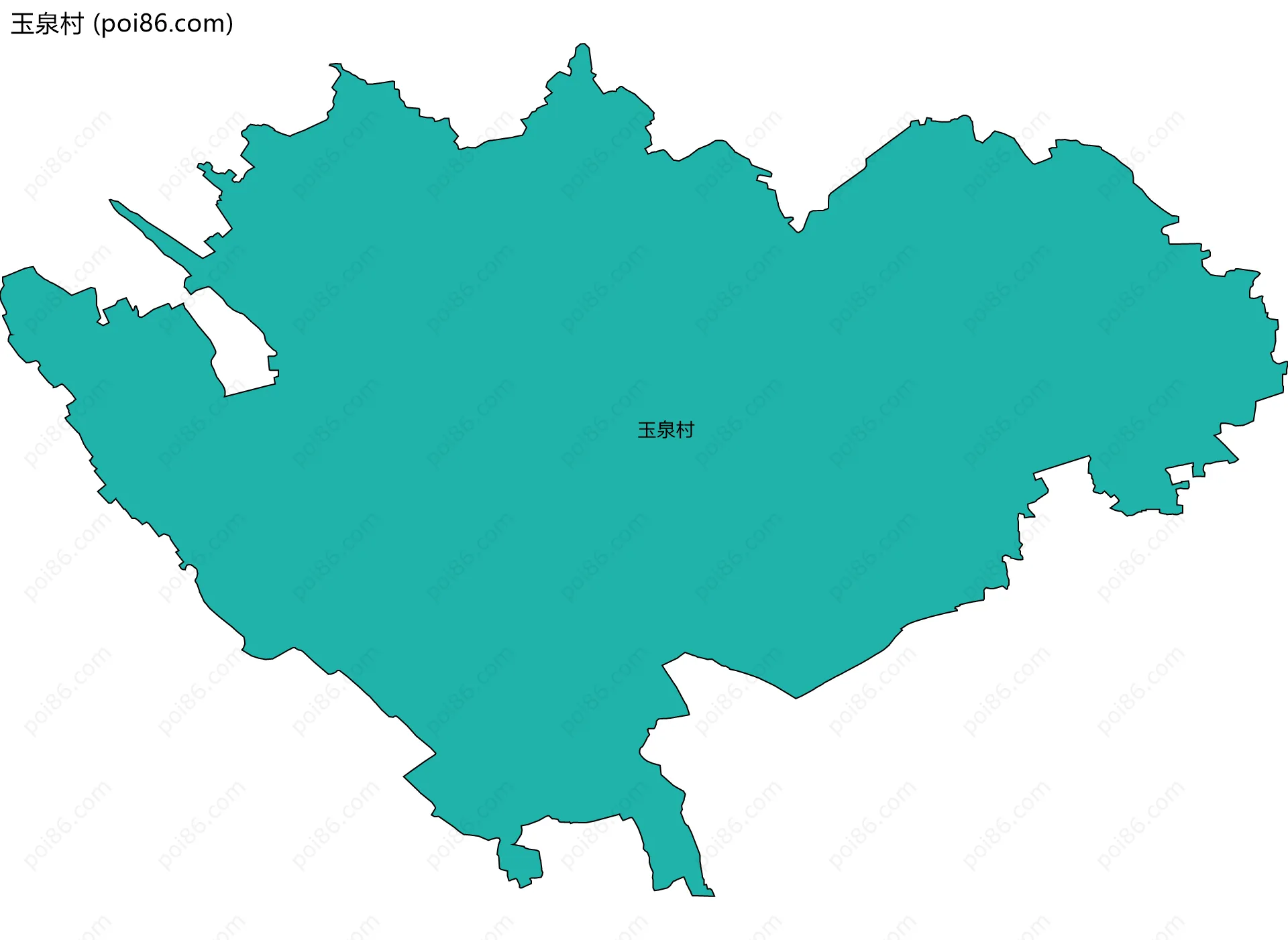 玉泉村边界地图
