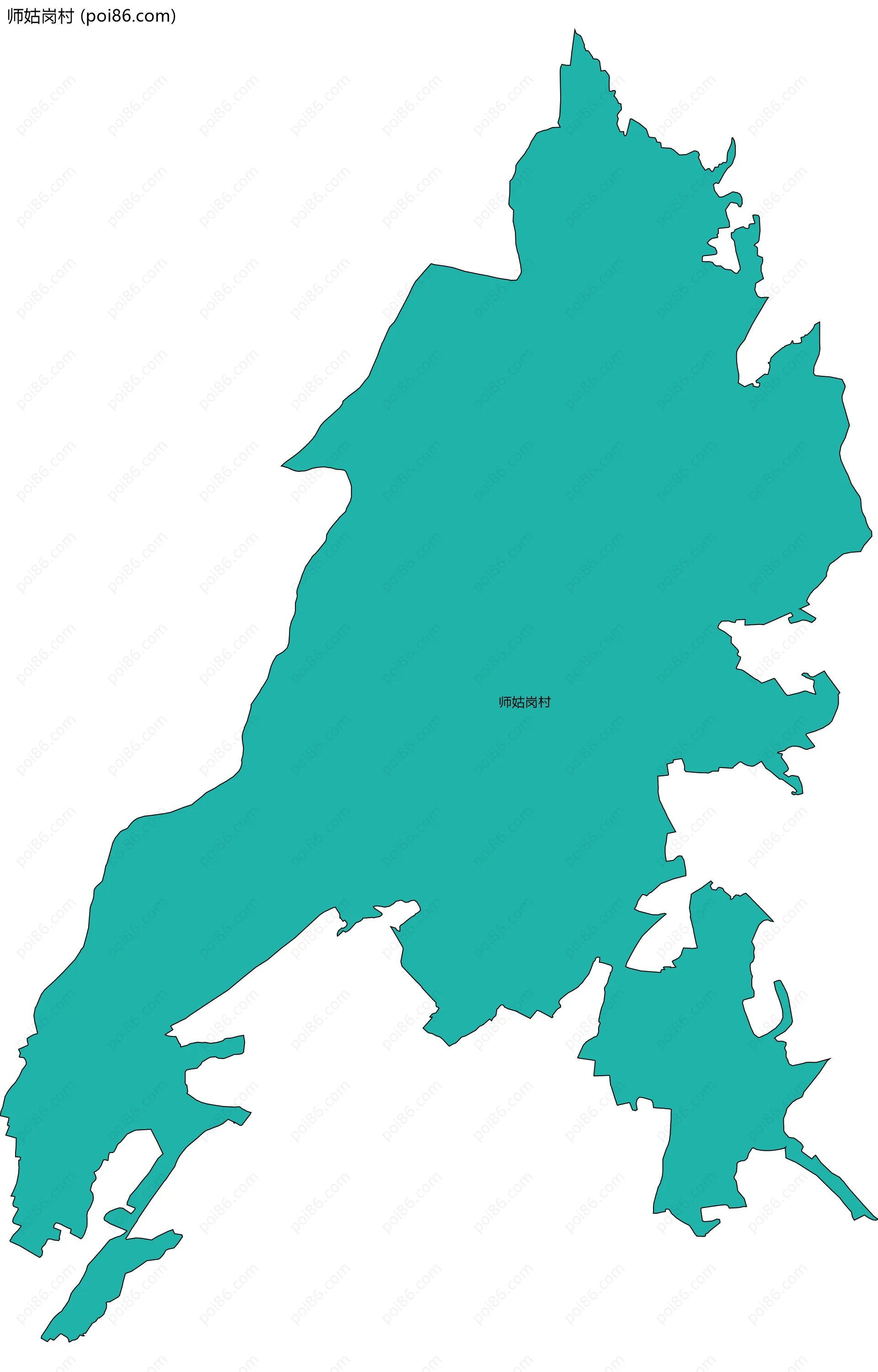 师姑岗村边界地图