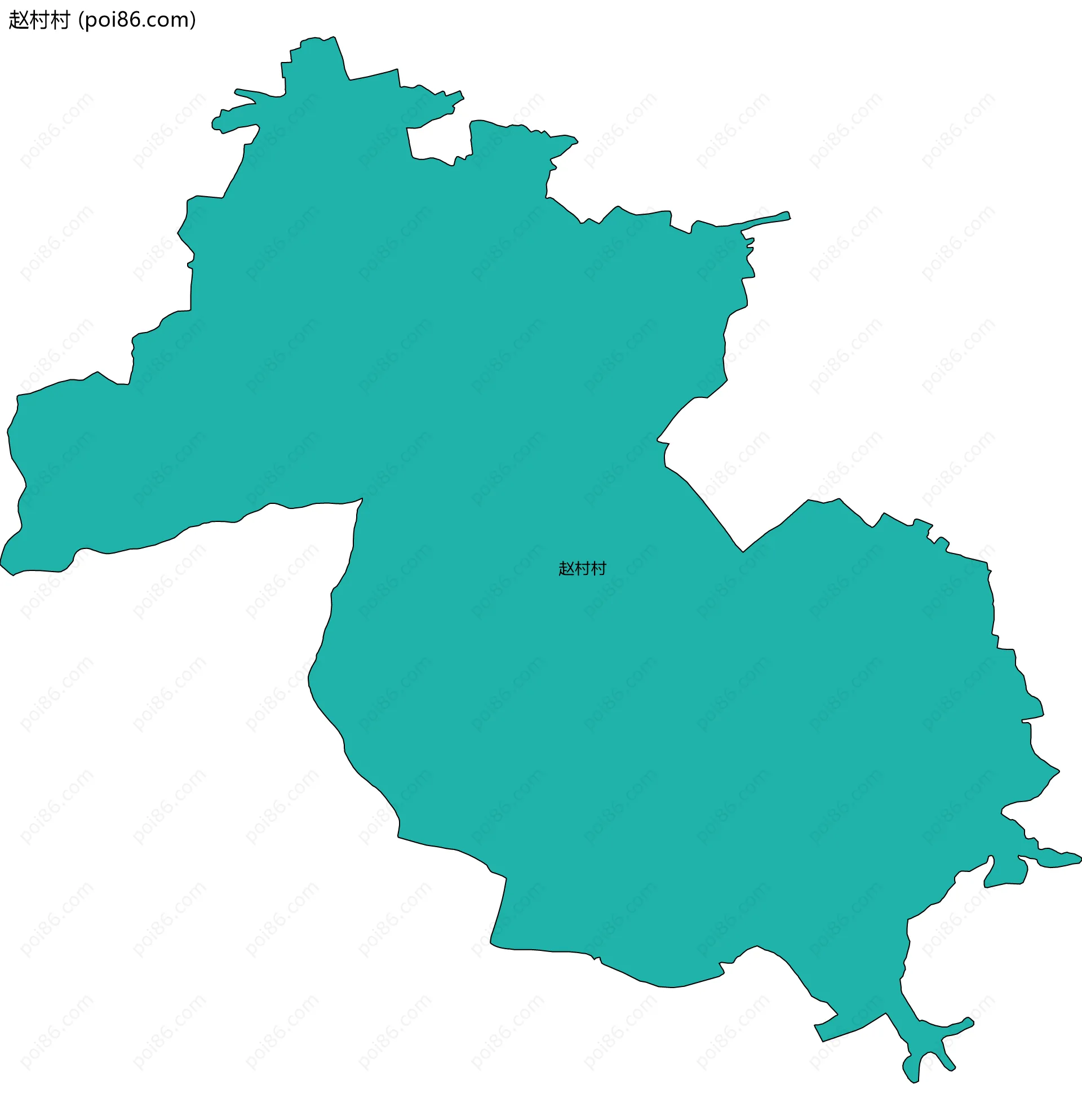 赵村村边界地图
