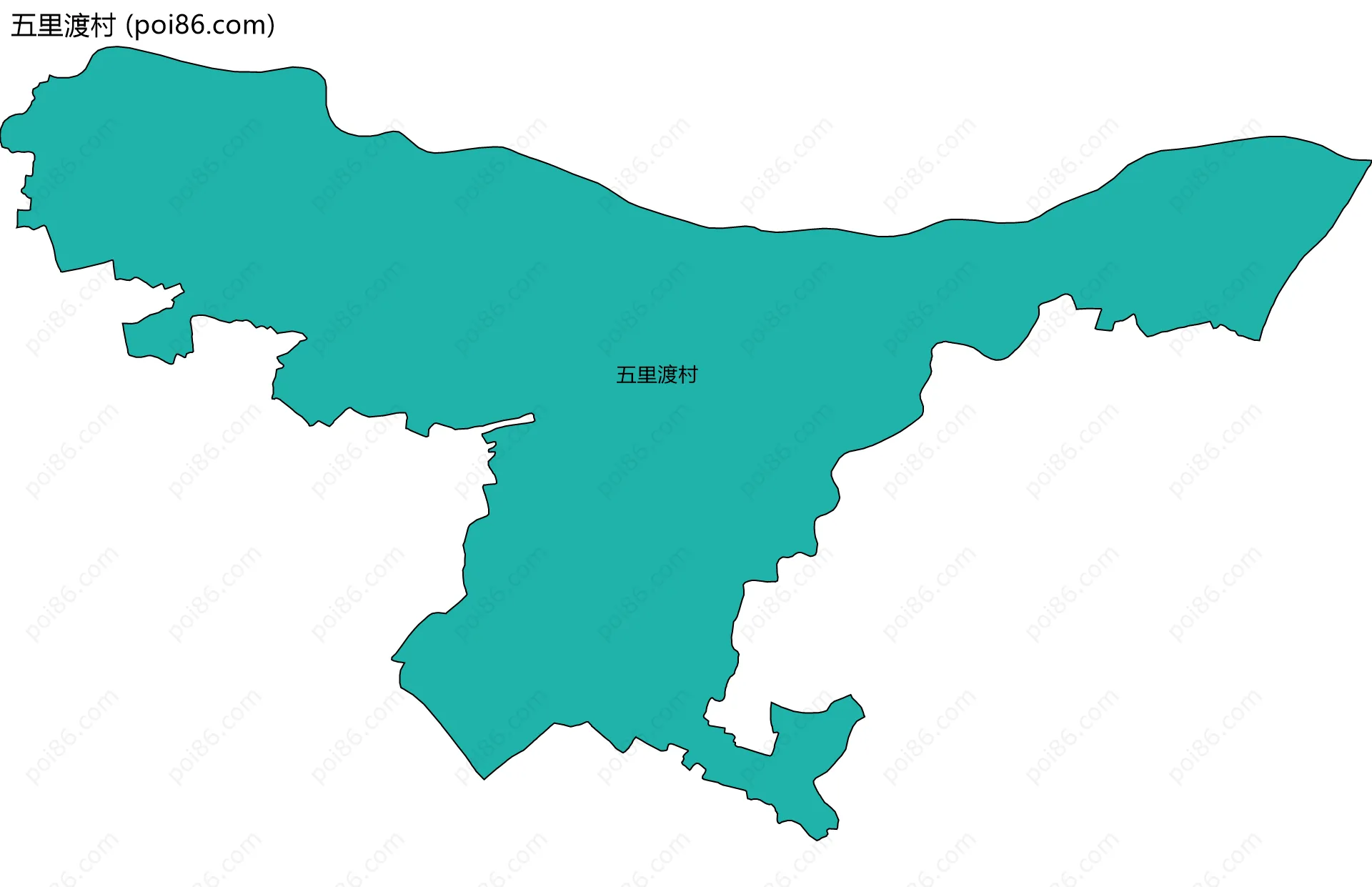 五里渡村边界地图