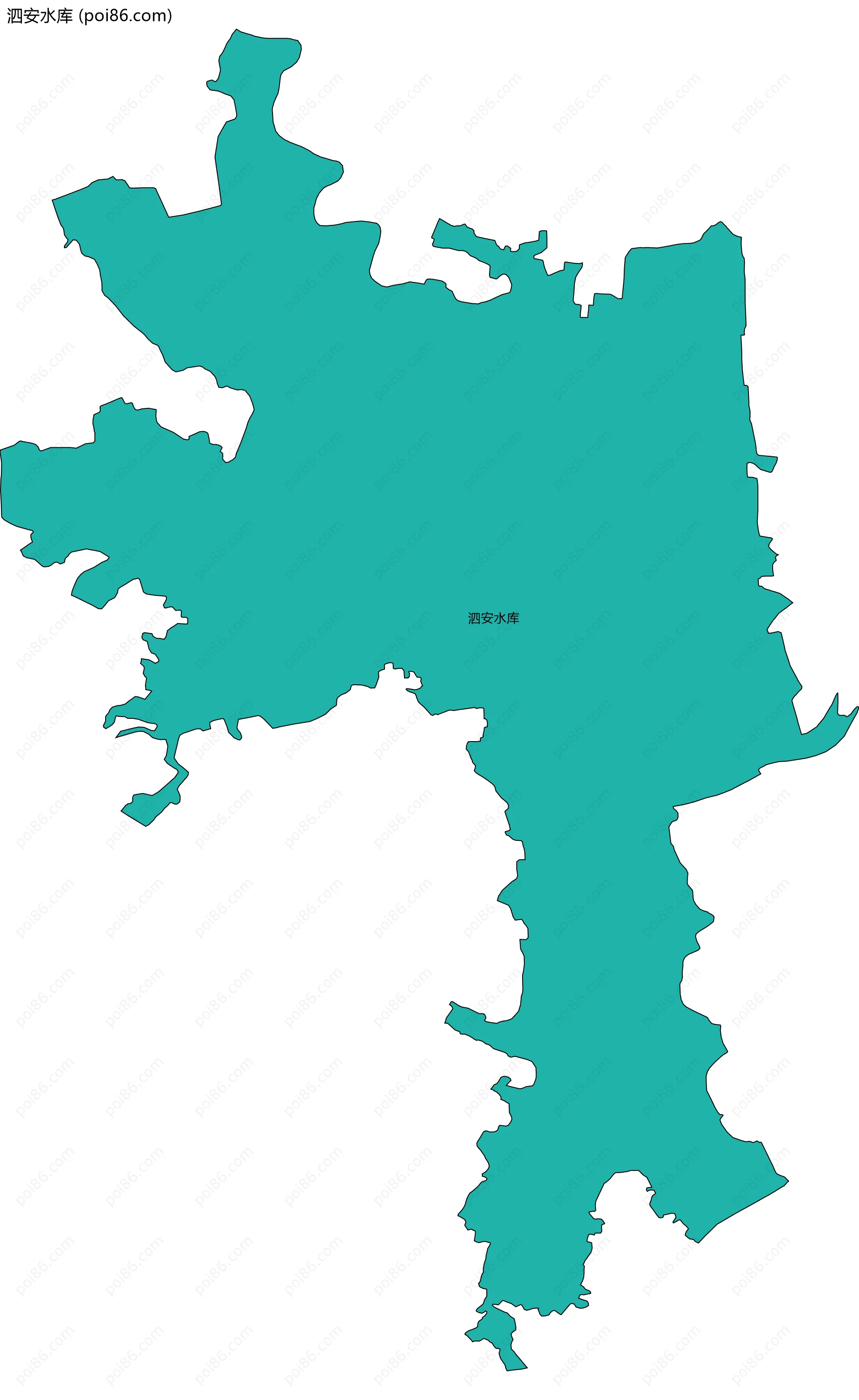 泗安水库边界地图