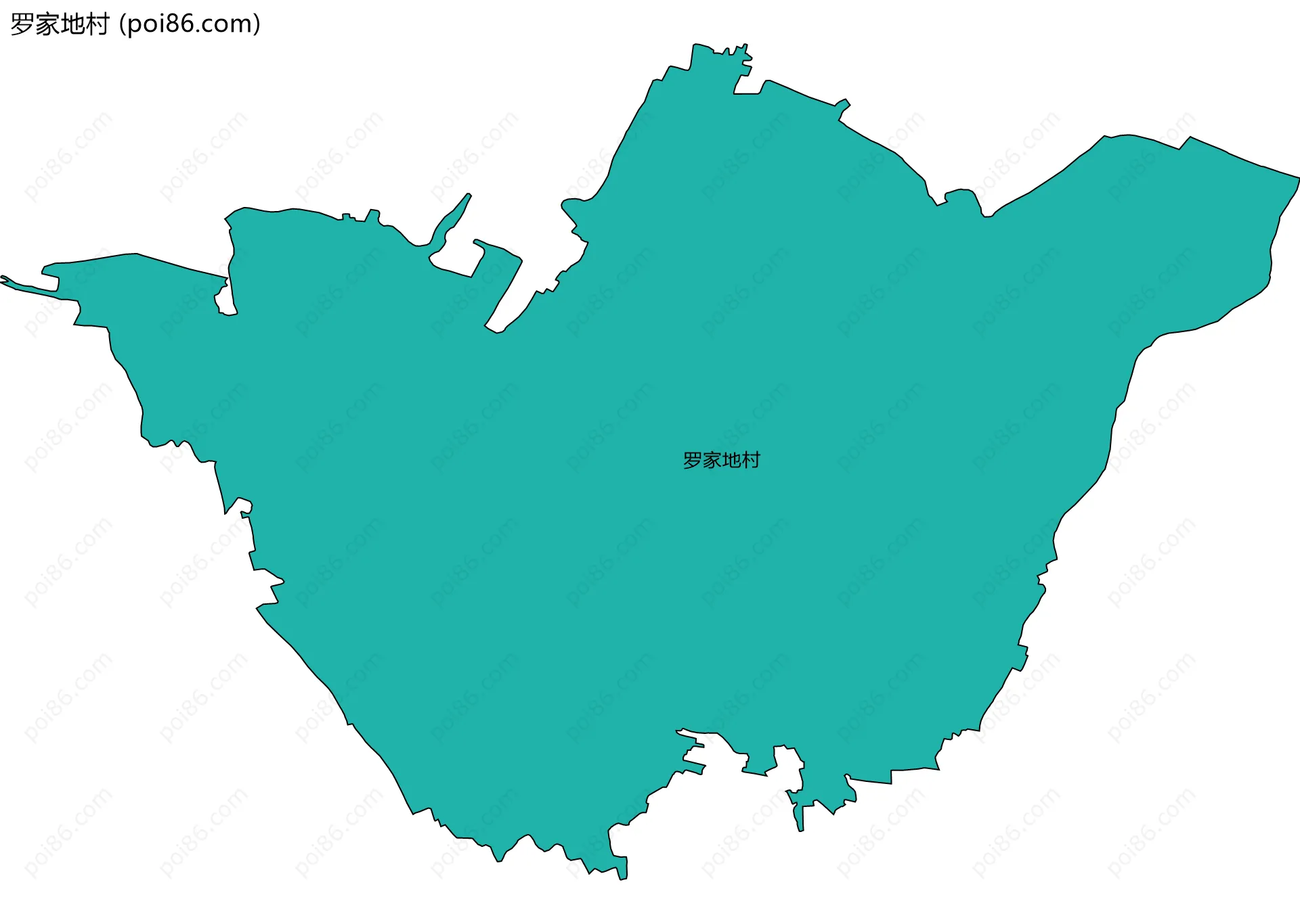 罗家地村边界地图