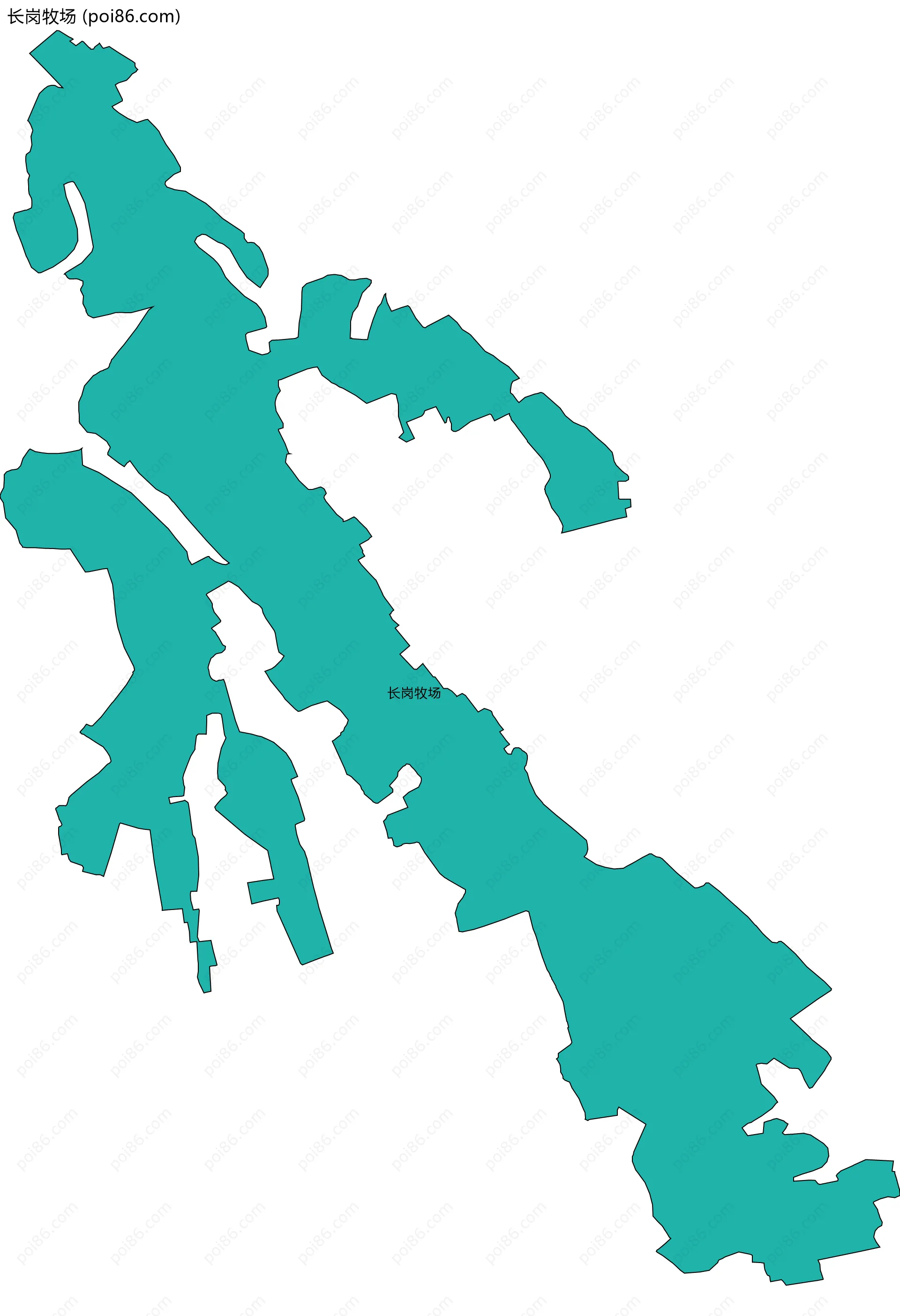 长岗牧场边界地图