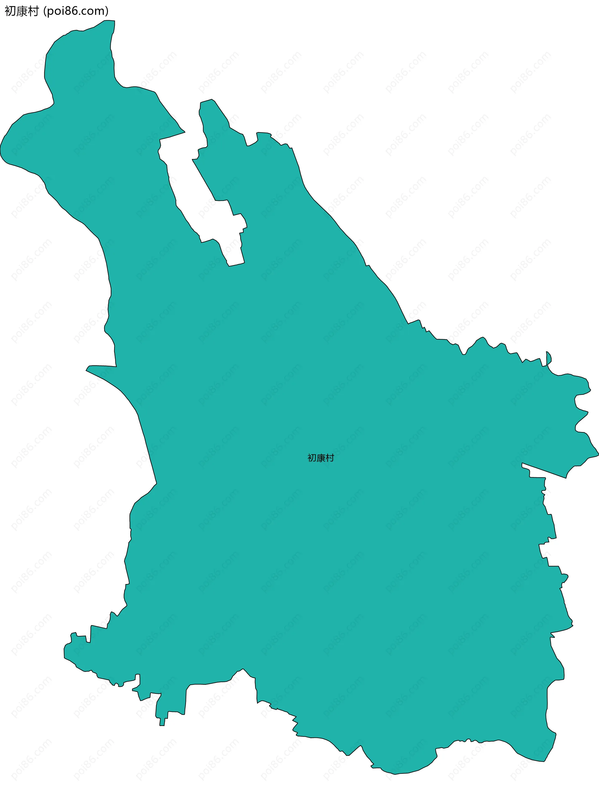 初康村边界地图