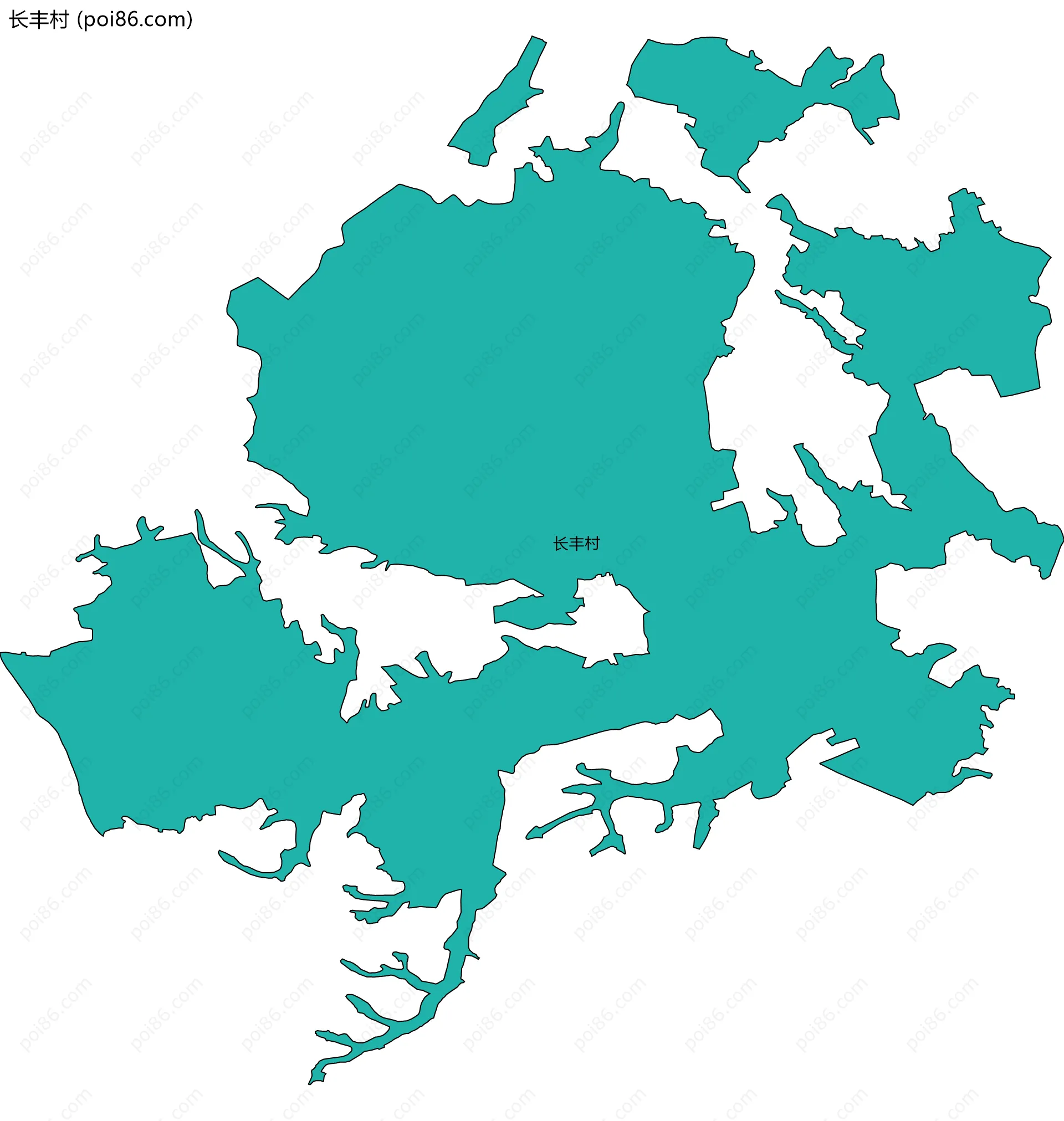 长丰村边界地图